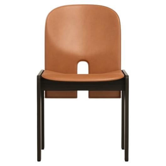 Mid-Century Modern Scarpa 121 Chair in Wood and Leather by Afra & Tobia Scarpa, 1965 For Sale