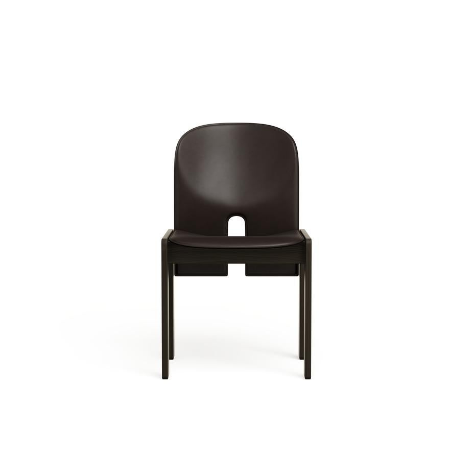 Scarpa 121 Chair in Wood and Leather by Afra & Tobia Scarpa, 1965 For Sale 2