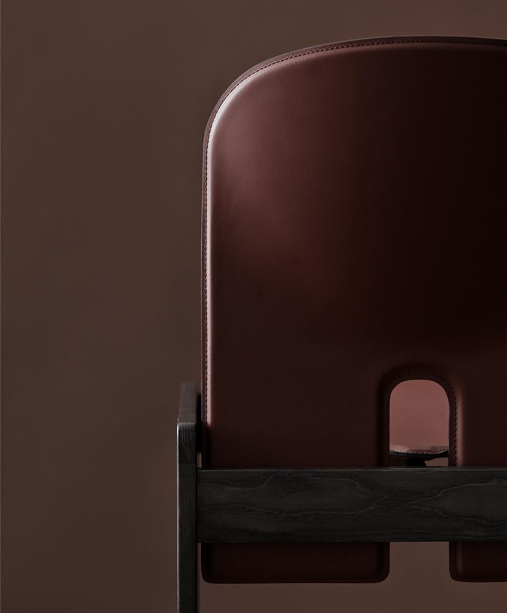 Scarpa 121 Chair in Wood and Leather by Afra & Tobia Scarpa, 1965 For Sale 2