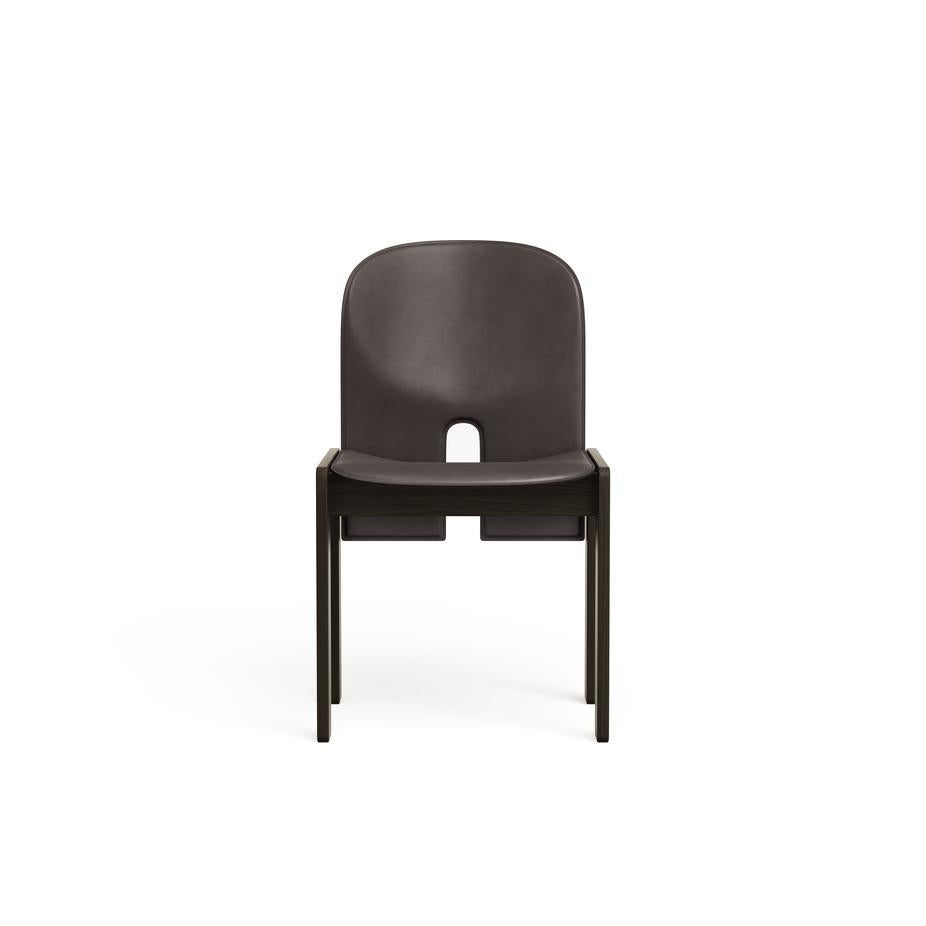 Scarpa 121 Chair in Wood and Leather by Afra & Tobia Scarpa, 1965 For Sale 3