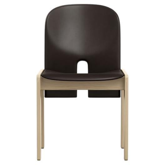 Scarpa 121 Chair in Wood and Leather by Afra & Tobia Scarpa, 1965