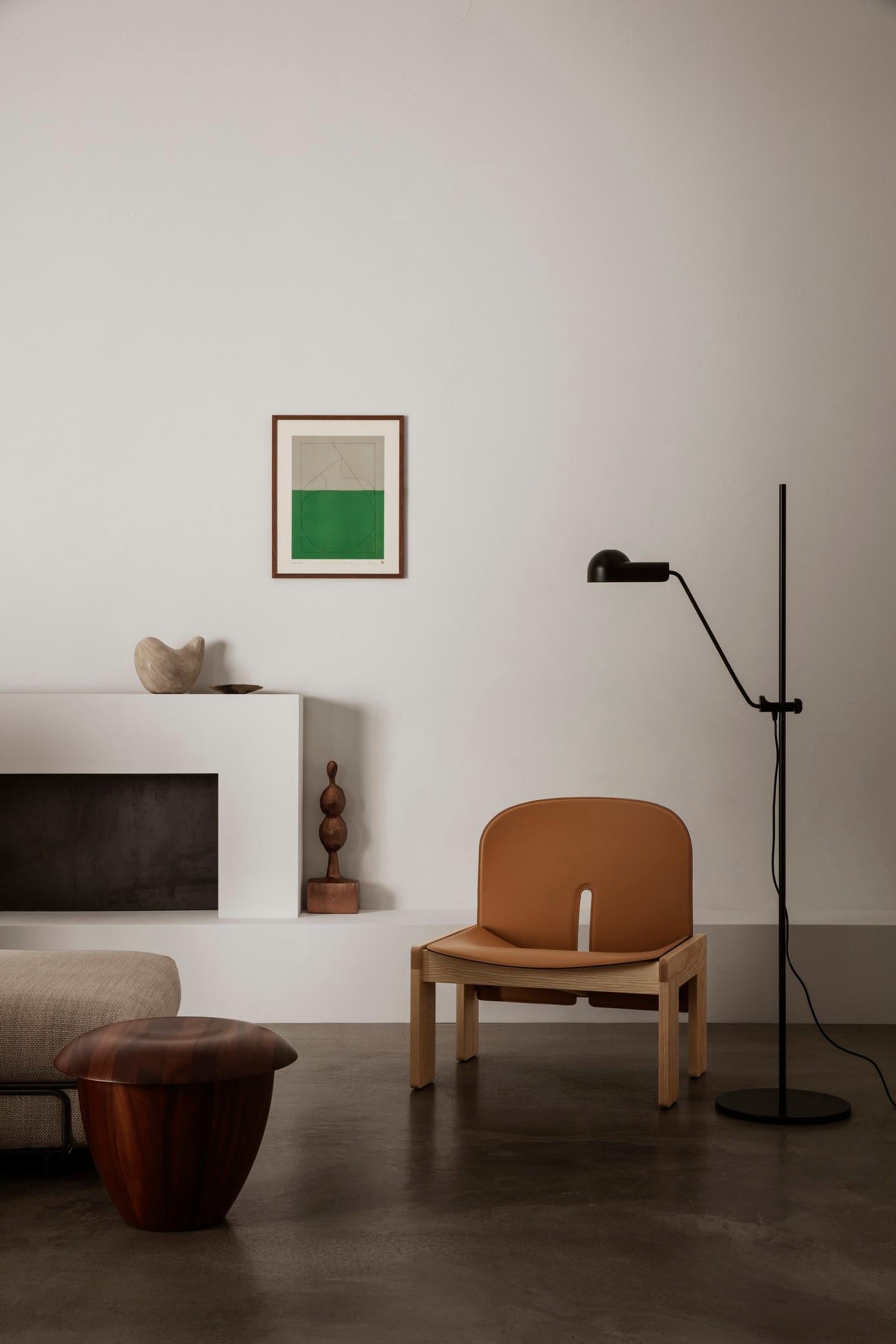 Scarpa Chair 925 in Wood and Leather by Afra and Tobias Scarpa 1966 For Sale 5