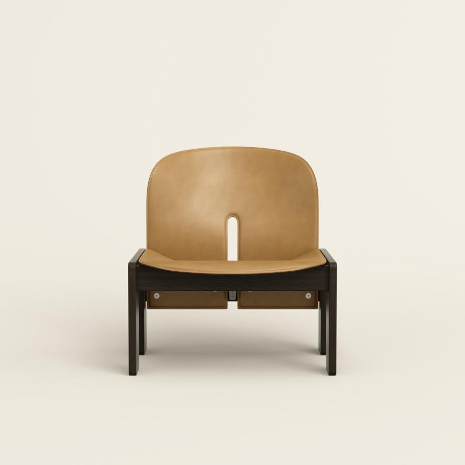 Scarpa Chair 925 in Wood and Leather by Afra and Tobias Scarpa 1966 For Sale 9