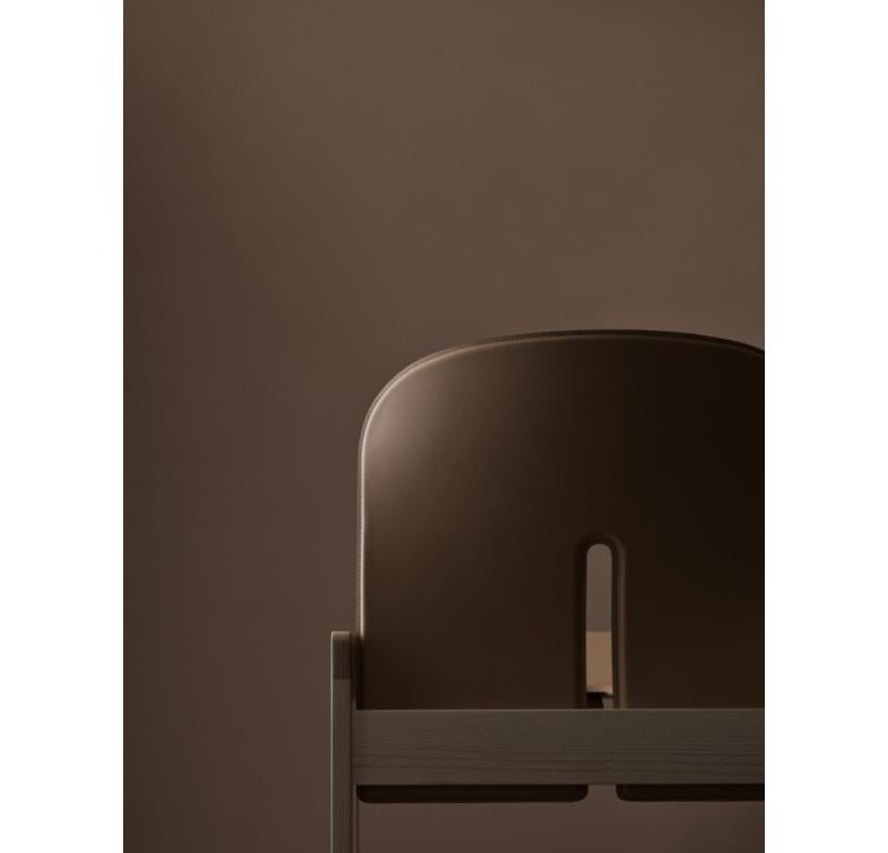 Cuir Chaise Scarpa 925 en bois et cuir d'Afra et Tobias Scarpa 1966 en vente