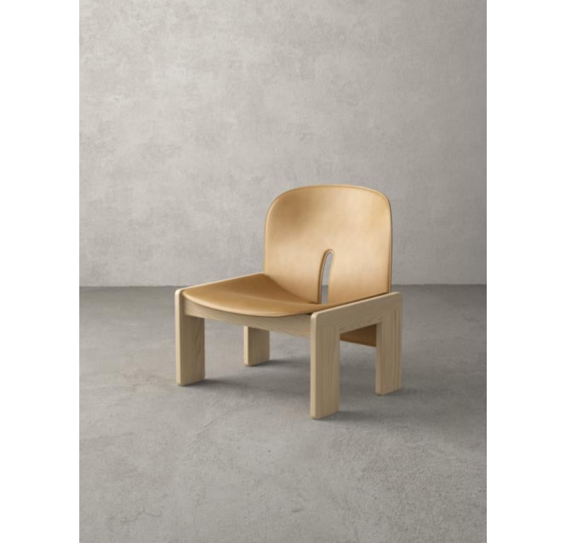 Scarpa Chair 925 in Wood and Leather by Afra and Tobias Scarpa 1966 For Sale 1