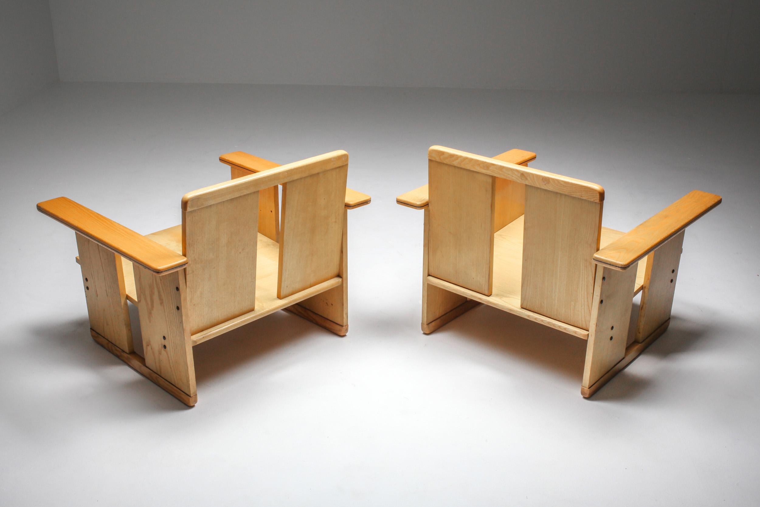 Pine Scarpa Crate Chairs Maxalto