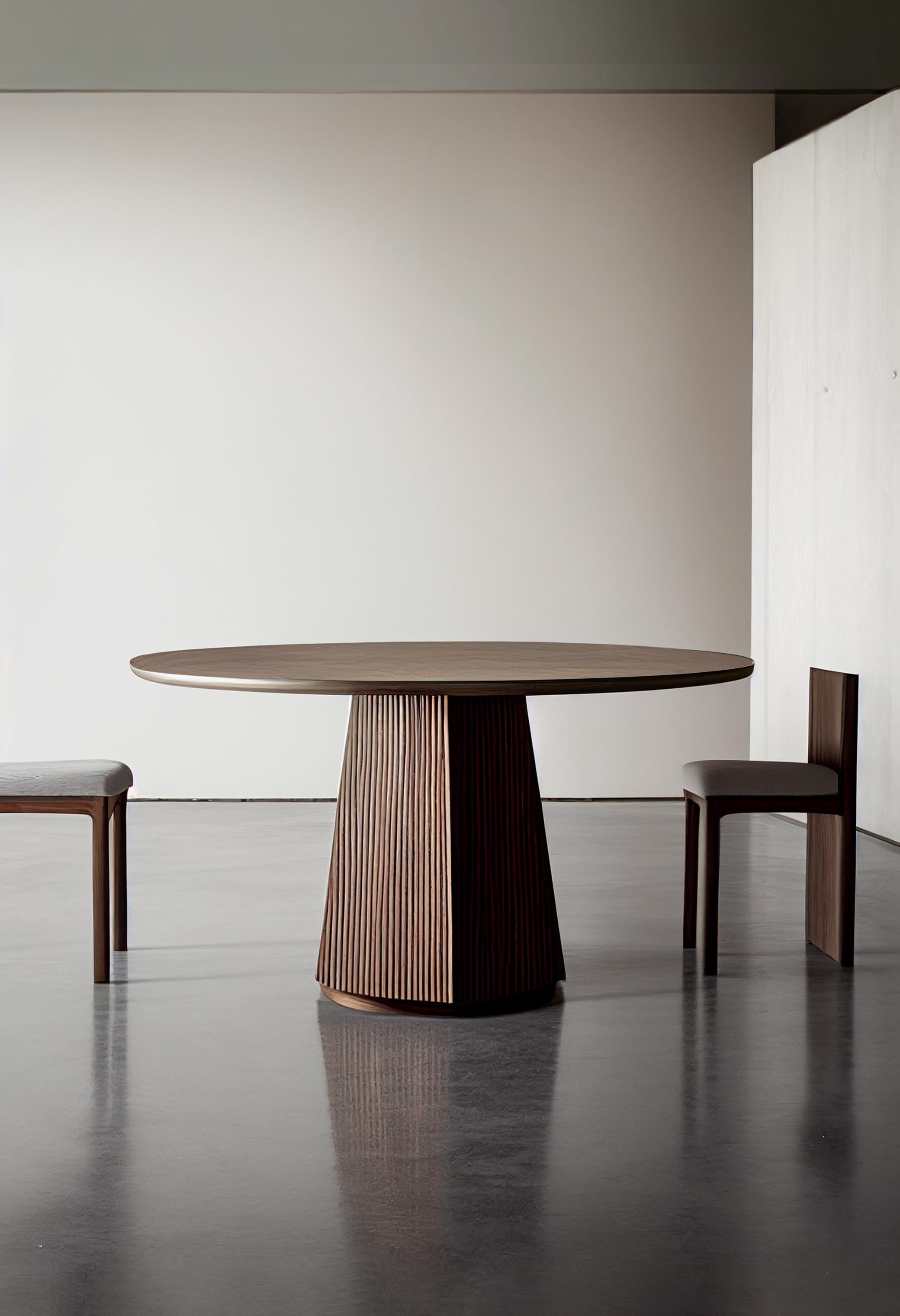 Modern Scarpa Dining Table A, Round Table for 6 by Nono For Sale