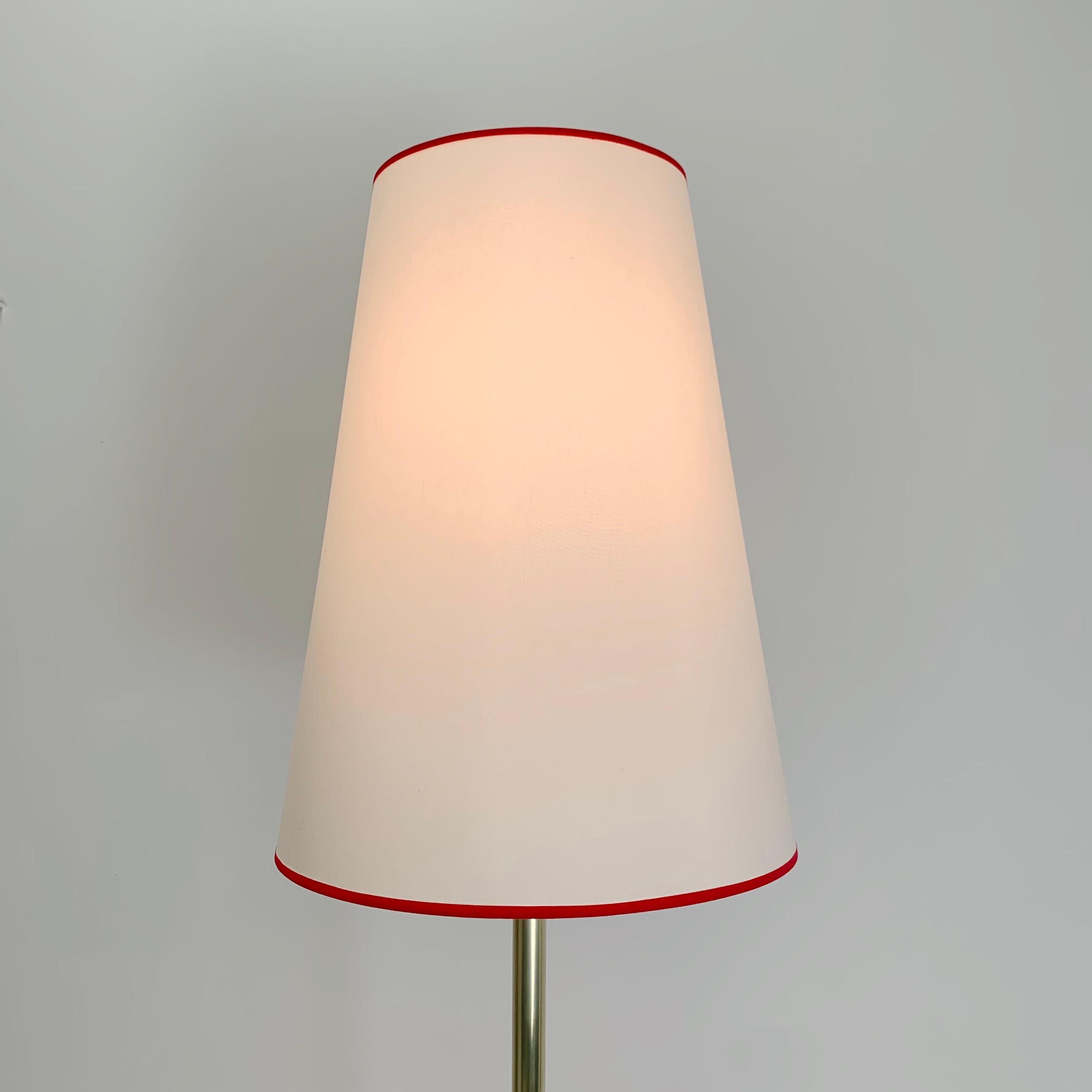 Scarpa Signed Mid-Century Brass Floor Lamp, circa 1960, France. For Sale 7