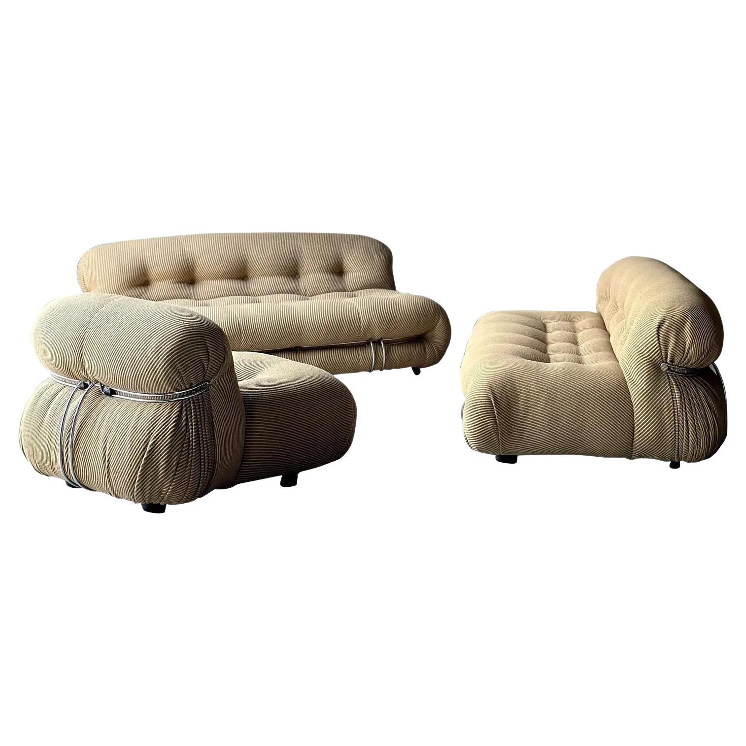 Scarpa ‘Soriana’ Sofa Set and Chair - 3pcs