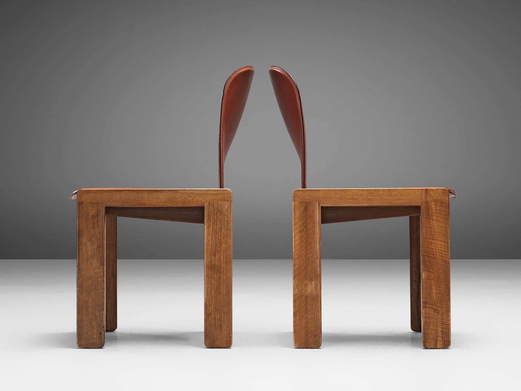 Leather Scarpa & Tobia Chairs Model 