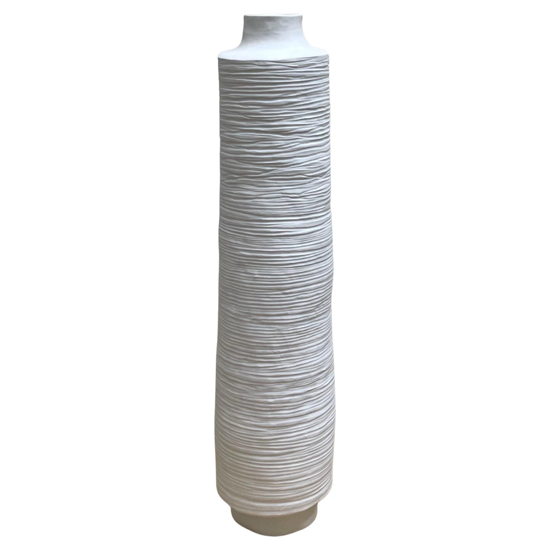 SCARPA Vase, Handmade Porcelain Vase – Contemporary White Vase