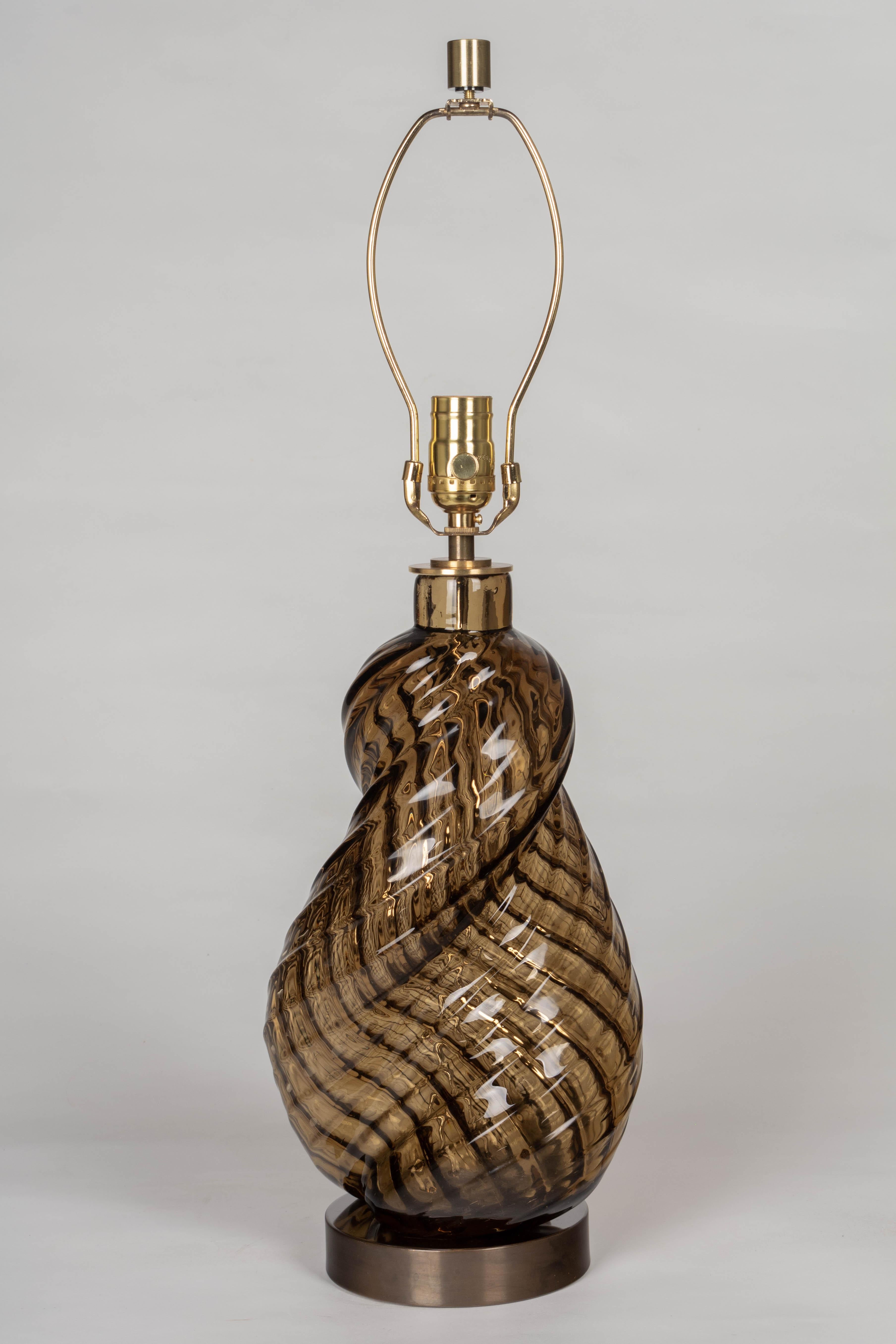Hand-Crafted Scarpa & Venini Diamante Murano Glass Lamp