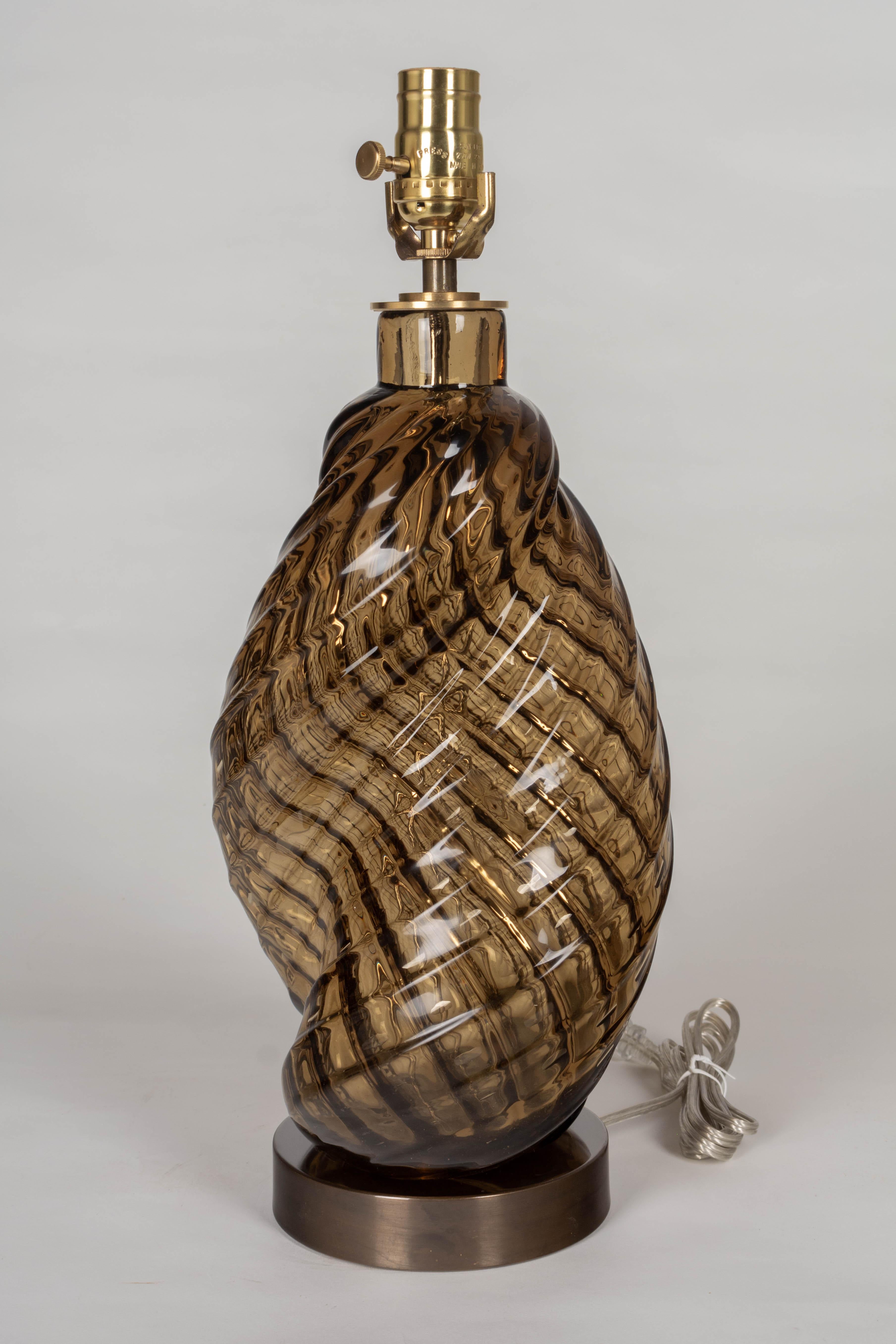 20th Century Scarpa & Venini Diamante Murano Glass Lamp