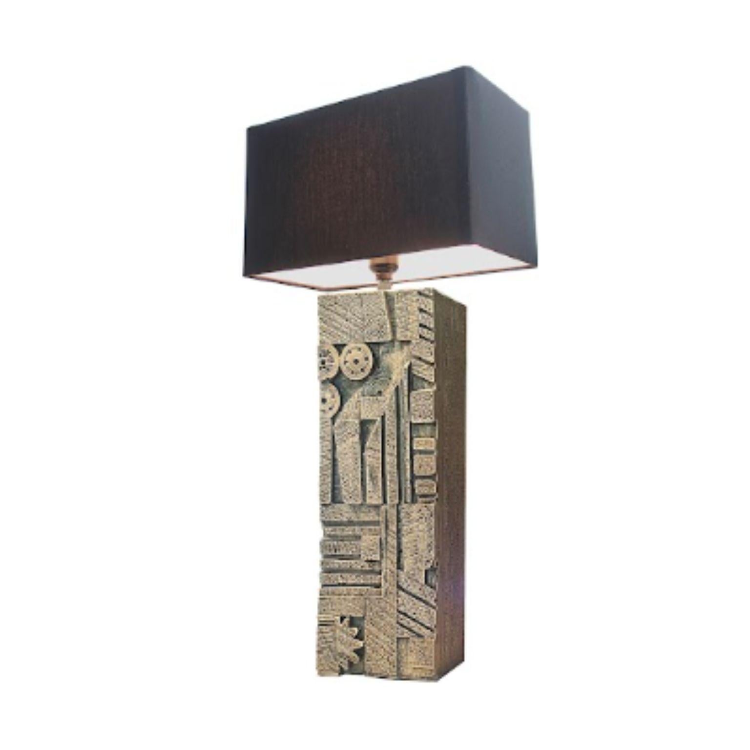 American Scarpa Woodgrain Table Lamp by Daniel Schneiger For Sale