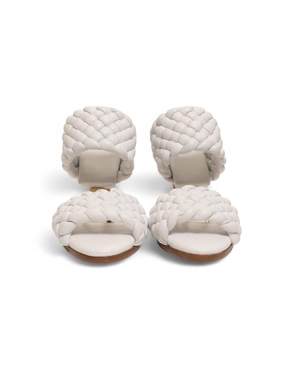 Scarpe Bottega Veneta Sandalo Optic White Blanco