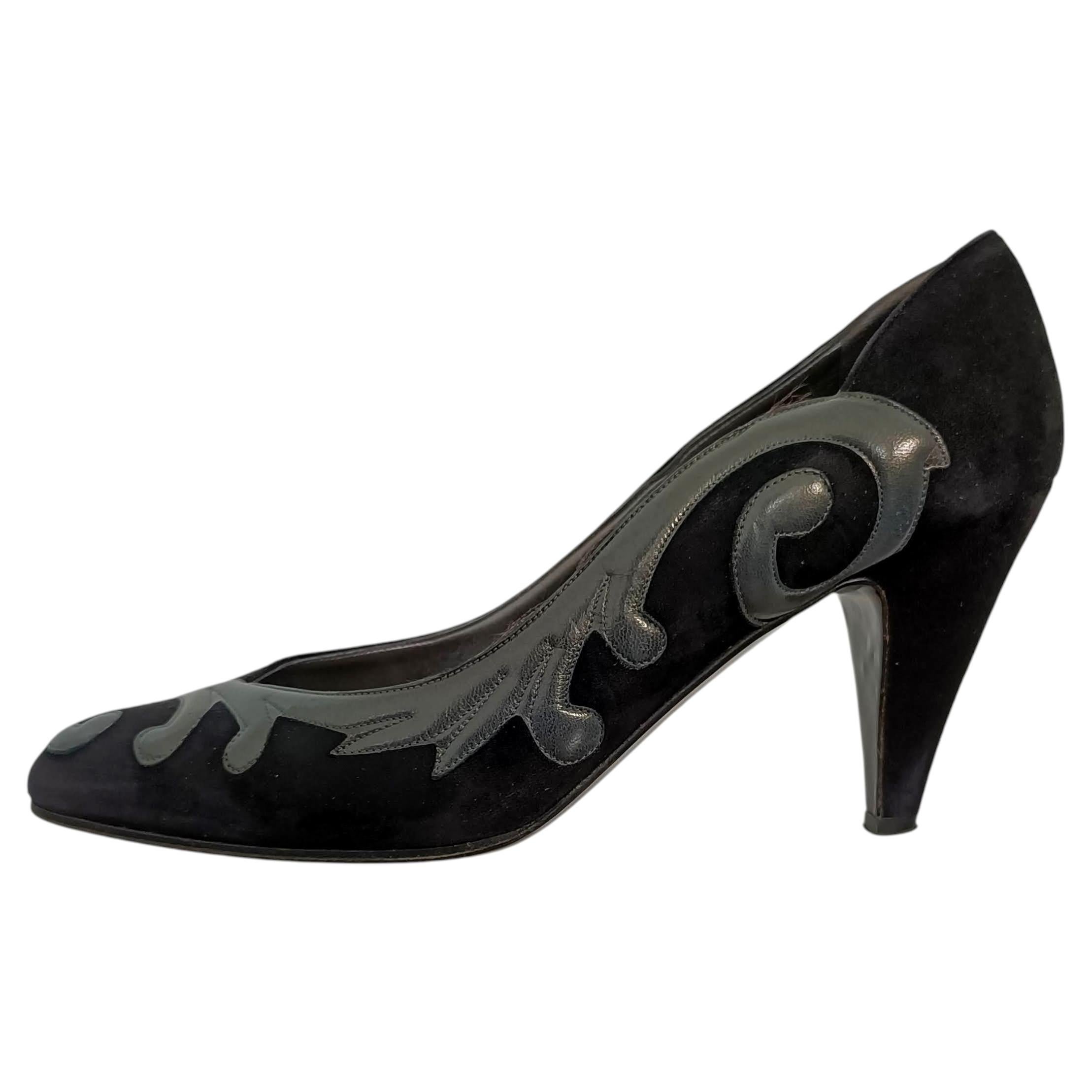 Thierry Mugler leather high-heeled shoes from the 1980s For Sale