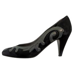 Thierry Mugler leather high-heeled shoes from the 1980s
