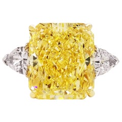 Scarselli 10 Karat Fancy Intense Yellow Diamant Verlobungsring