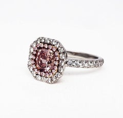 Scarselli One Carat Fancy Deep Pink Diamond in Platinum
