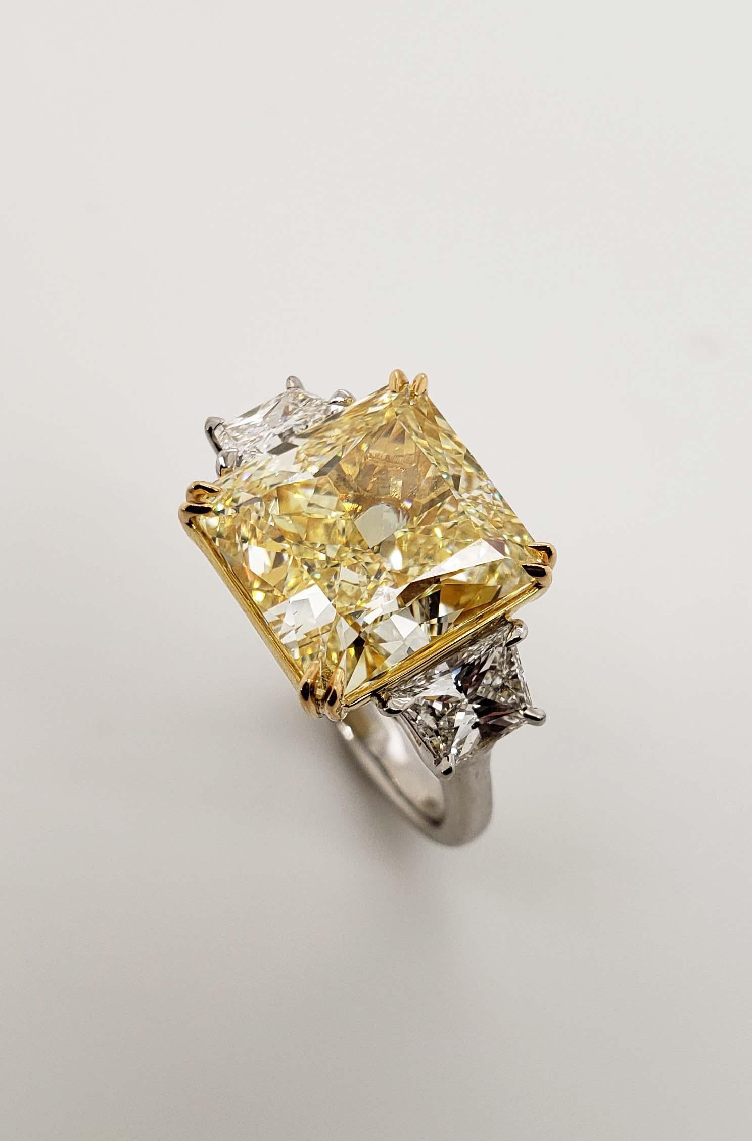 11 carat yellow diamond ring