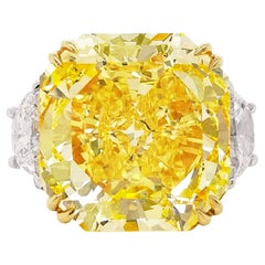 SCARSELLI 20 Carat Fancy Vivid Yellow Diamond Ring 