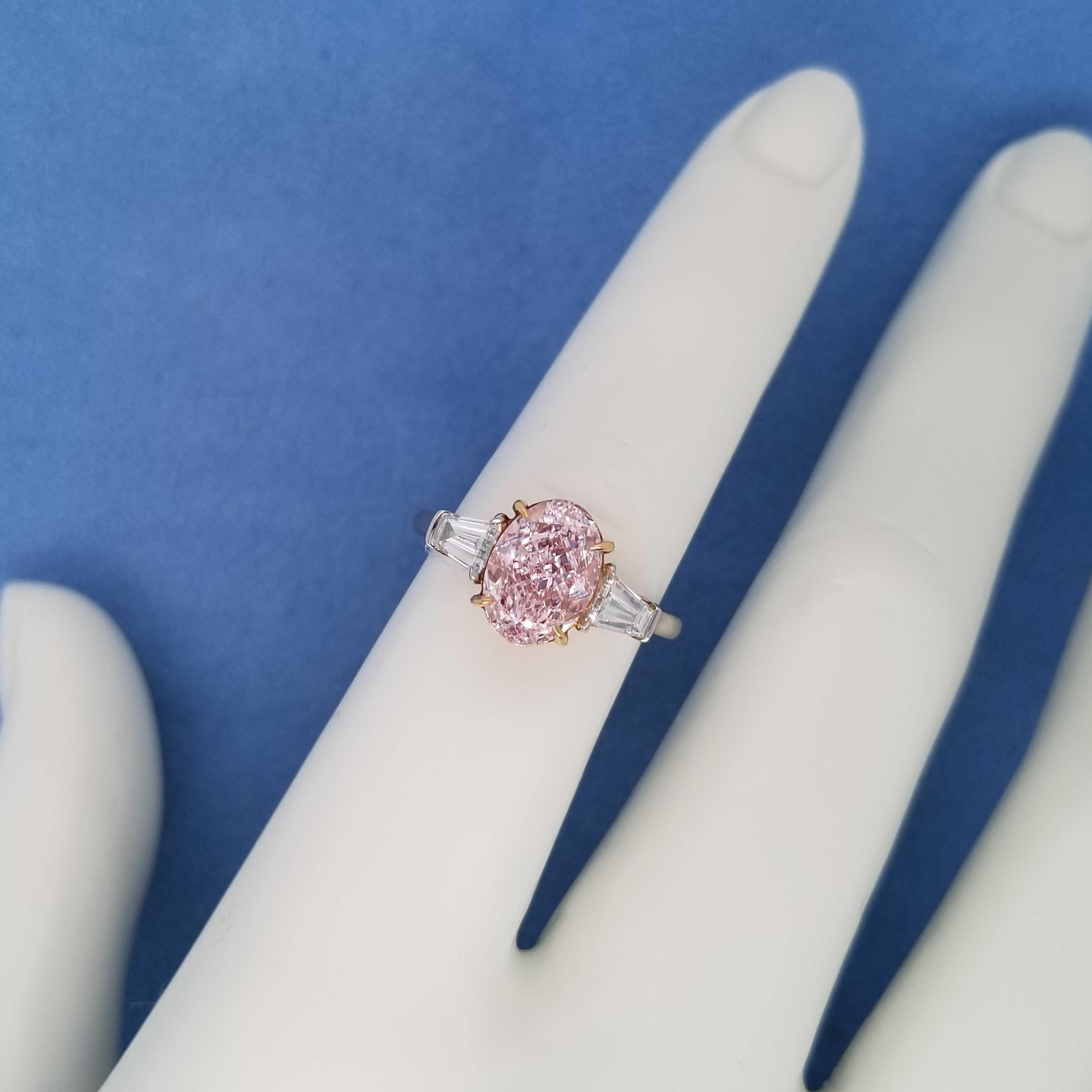 SCARSELLI 2 Karat Fancy Lila Rosa Diamant Solitär Ring GIA (Zeitgenössisch) im Angebot