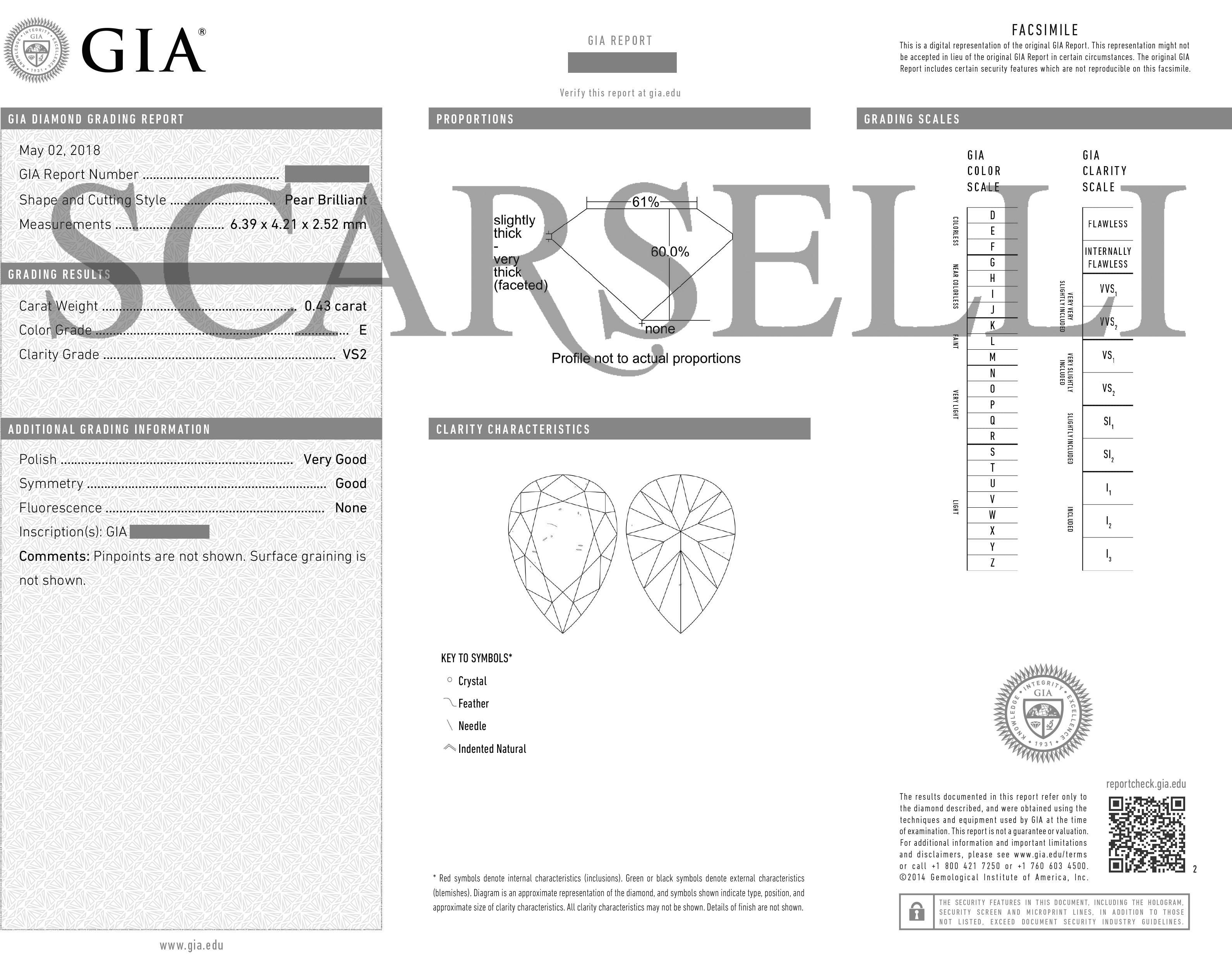 Scarselli Collier tennis en platine avec diamants taille poire de 31 carats certifiés GIA en vente 5