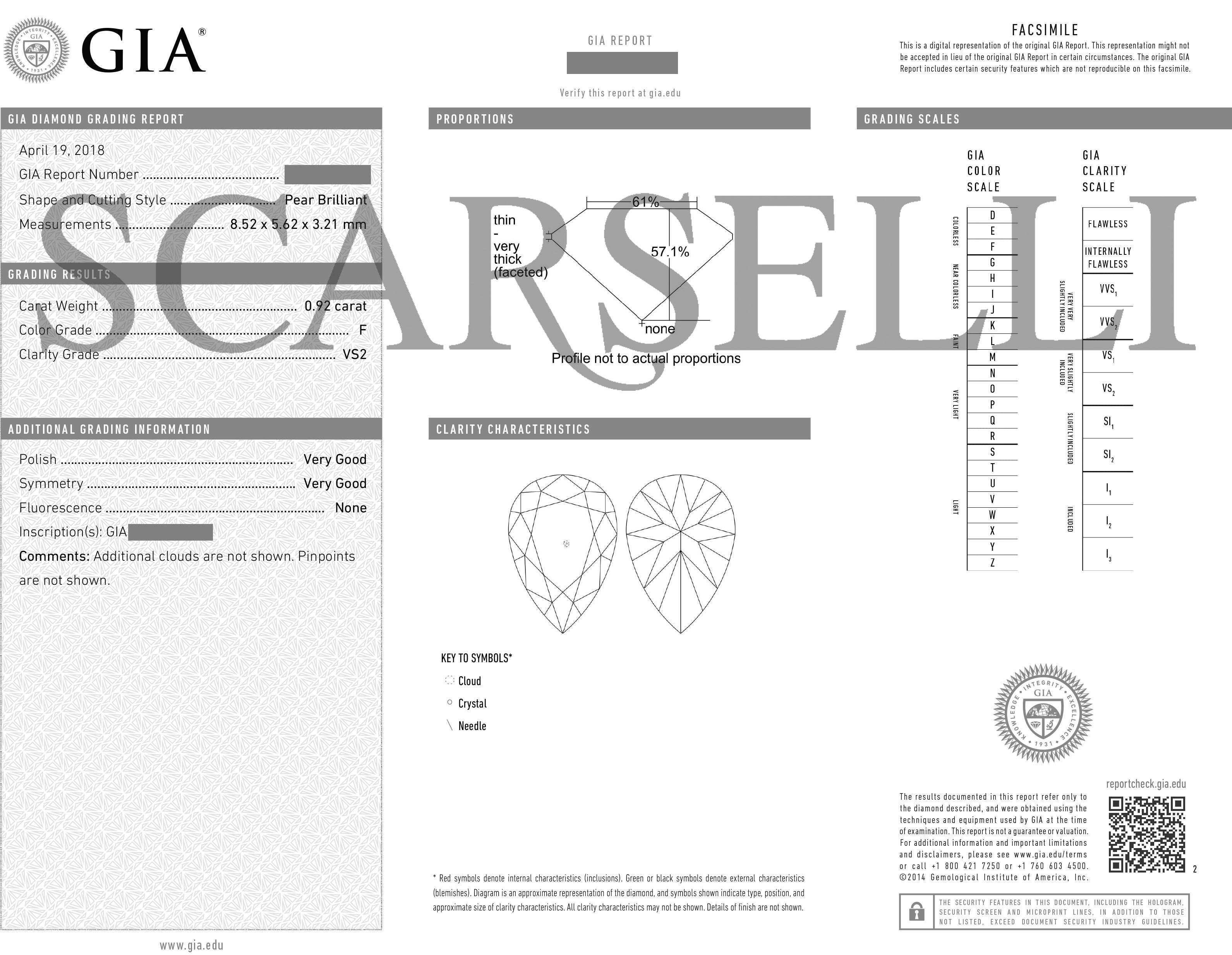 Scarselli 31 Karat Birnenschliff Diamant-Tennis-Halskette in Platin GIA zertifiziert im Angebot 2