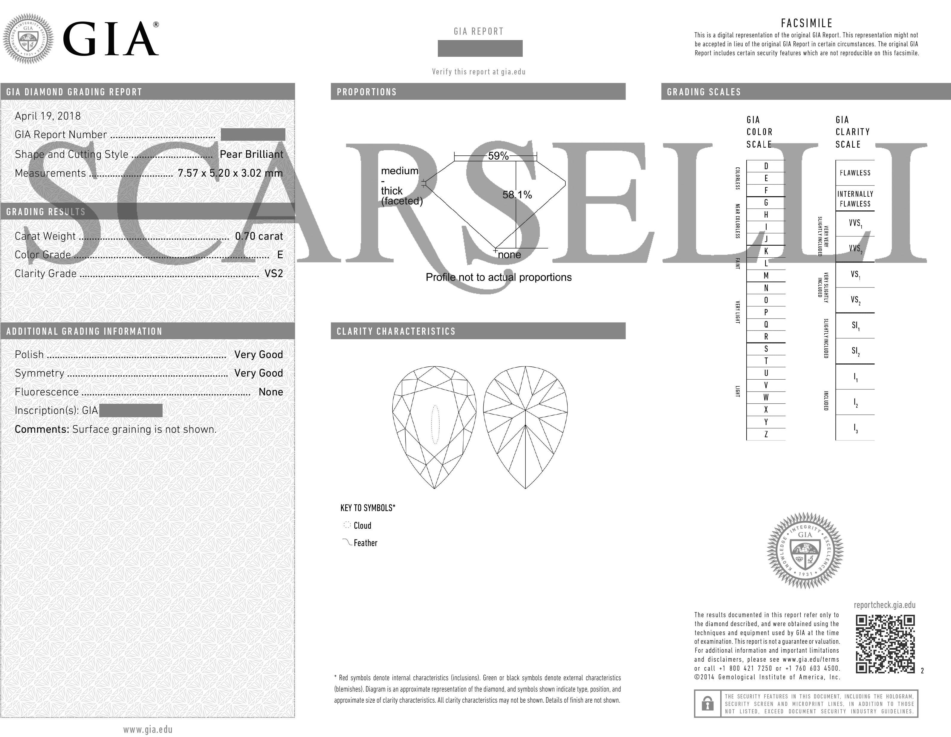 Scarselli Collier tennis en platine avec diamants taille poire de 31 carats certifiés GIA en vente 3
