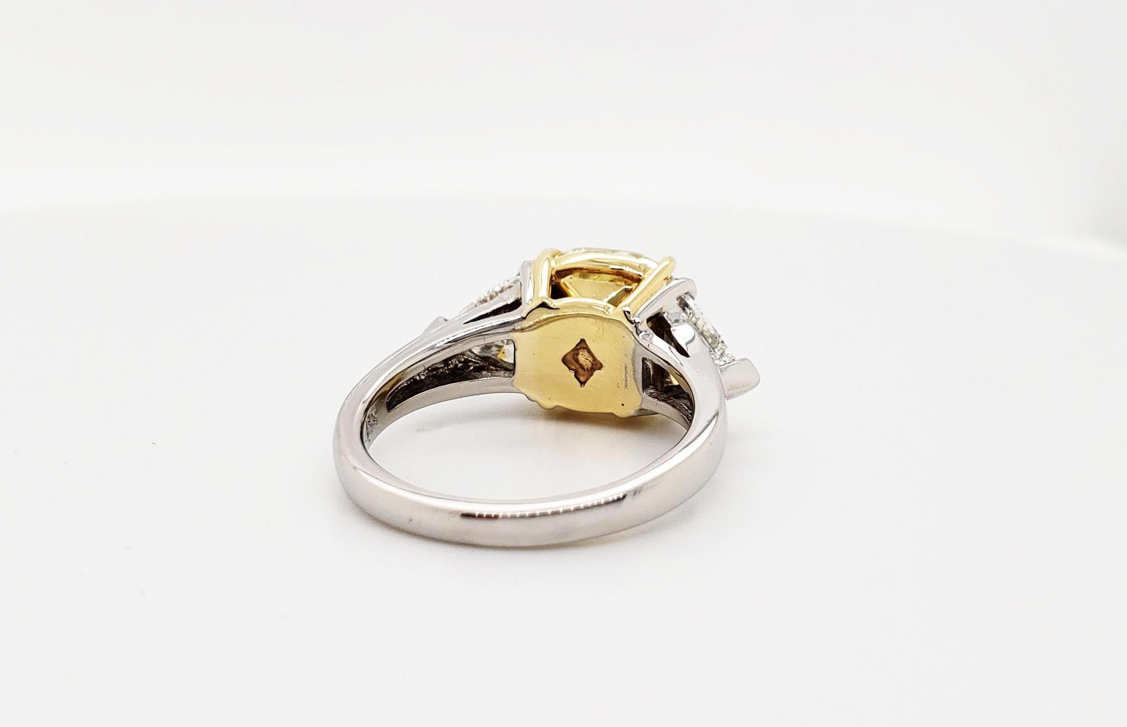 5 carat yellow diamond ring