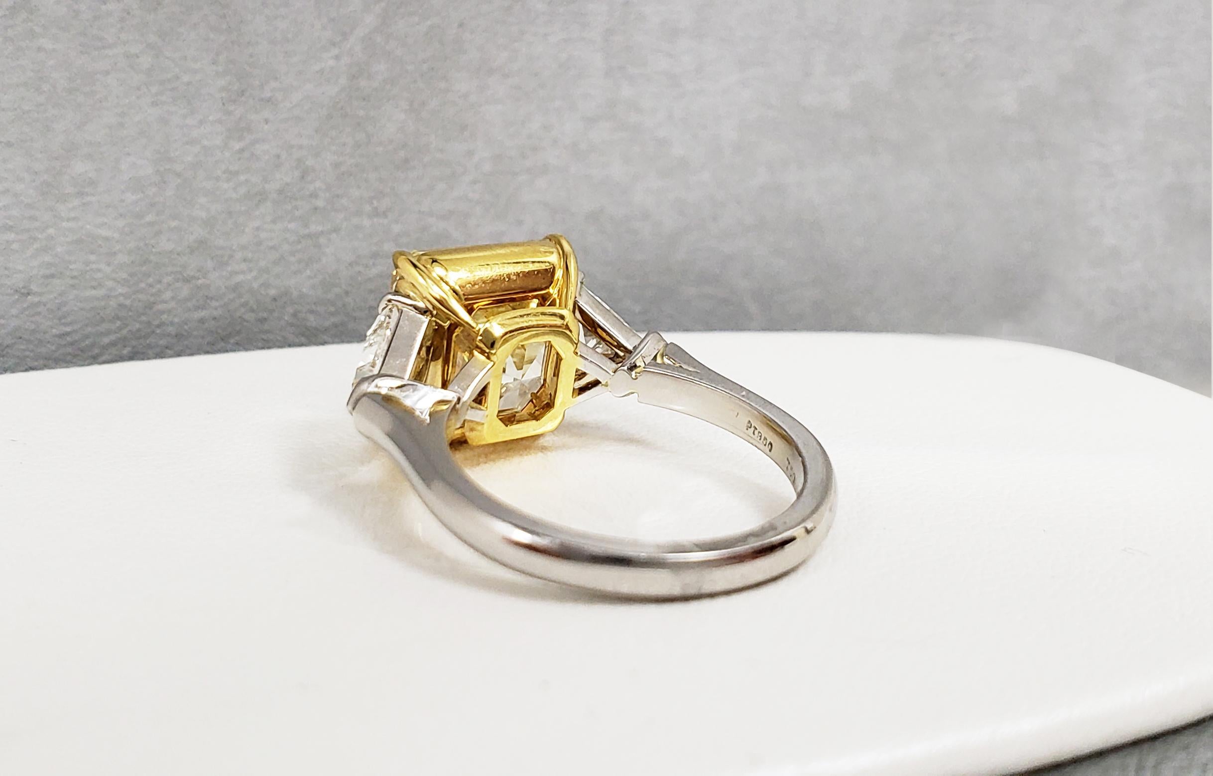 7 carat yellow diamond ring