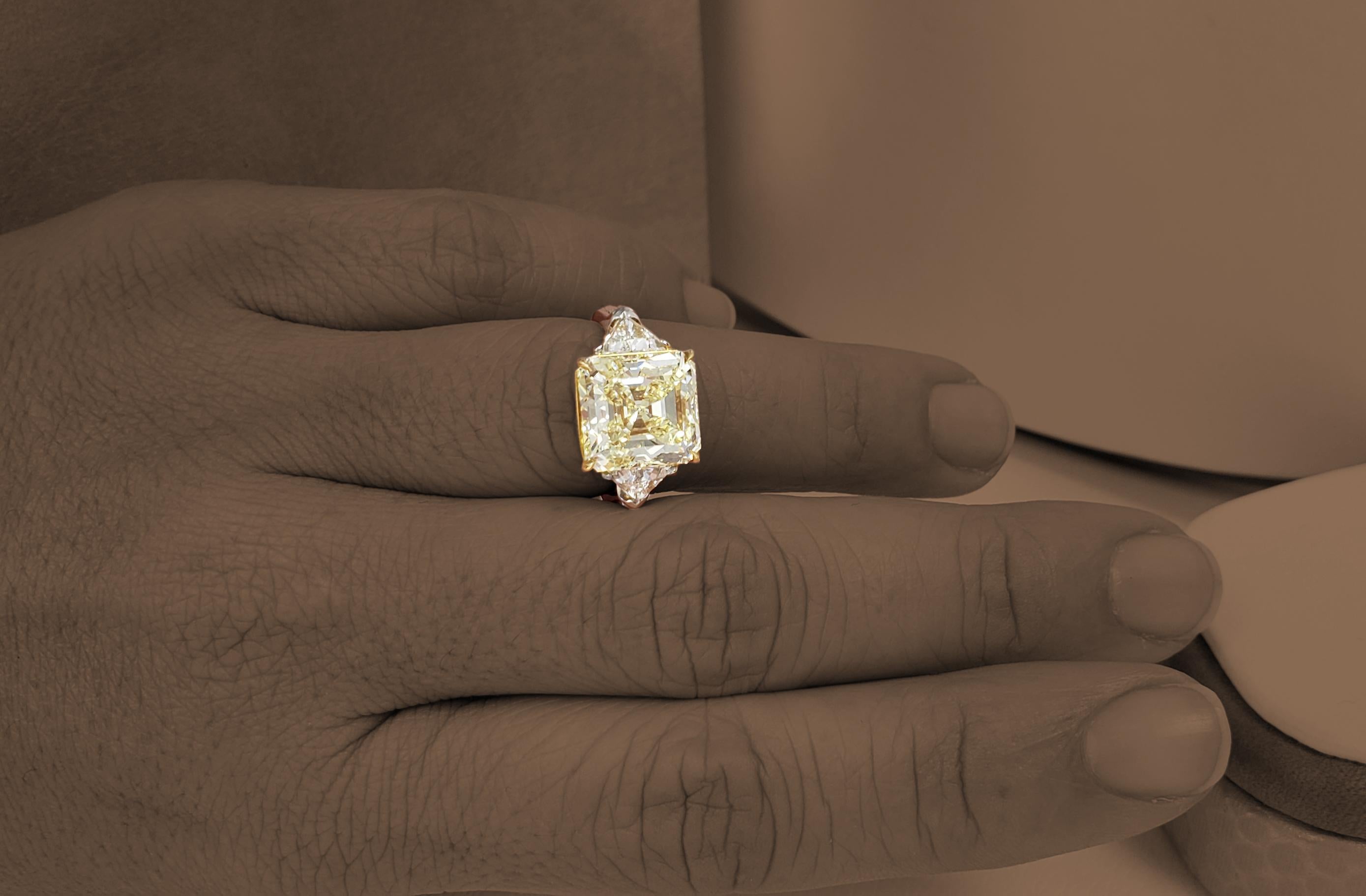 7 carat canary yellow diamond ring