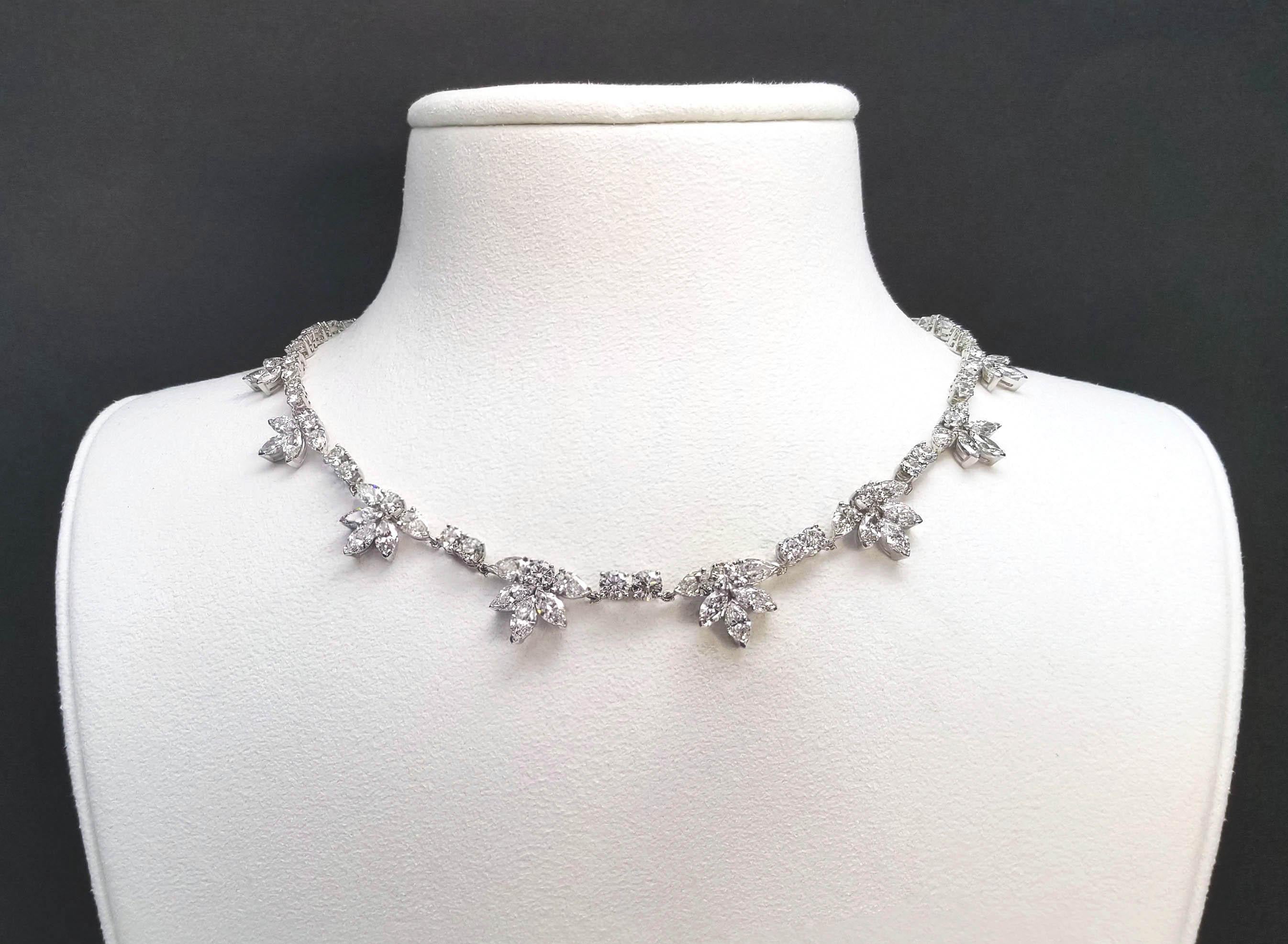 SCARSELLI Diamant-Halskette aus Platin für Damen oder Herren im Angebot