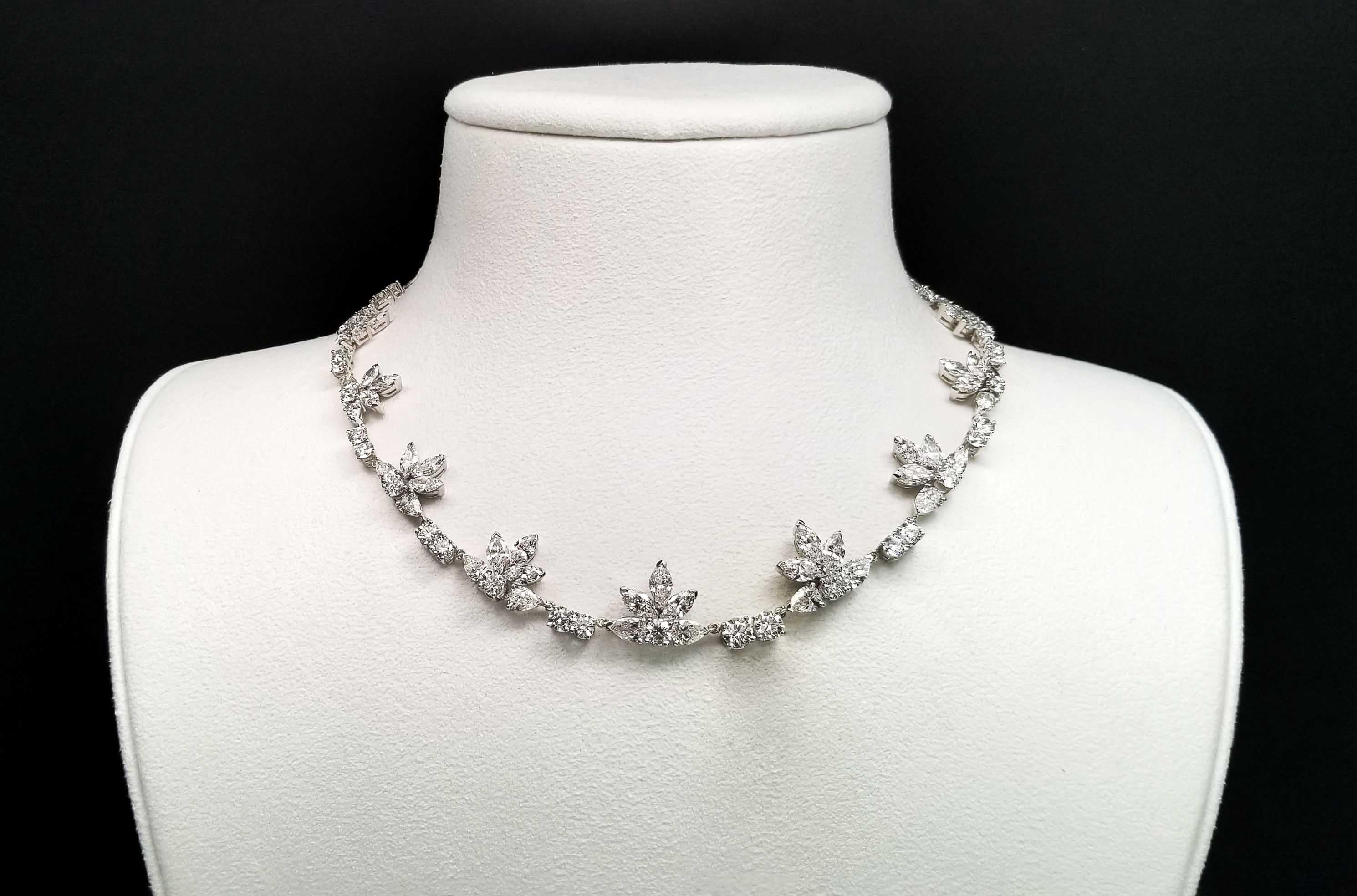 SCARSELLI Diamond Necklace in Platinum For Sale 1
