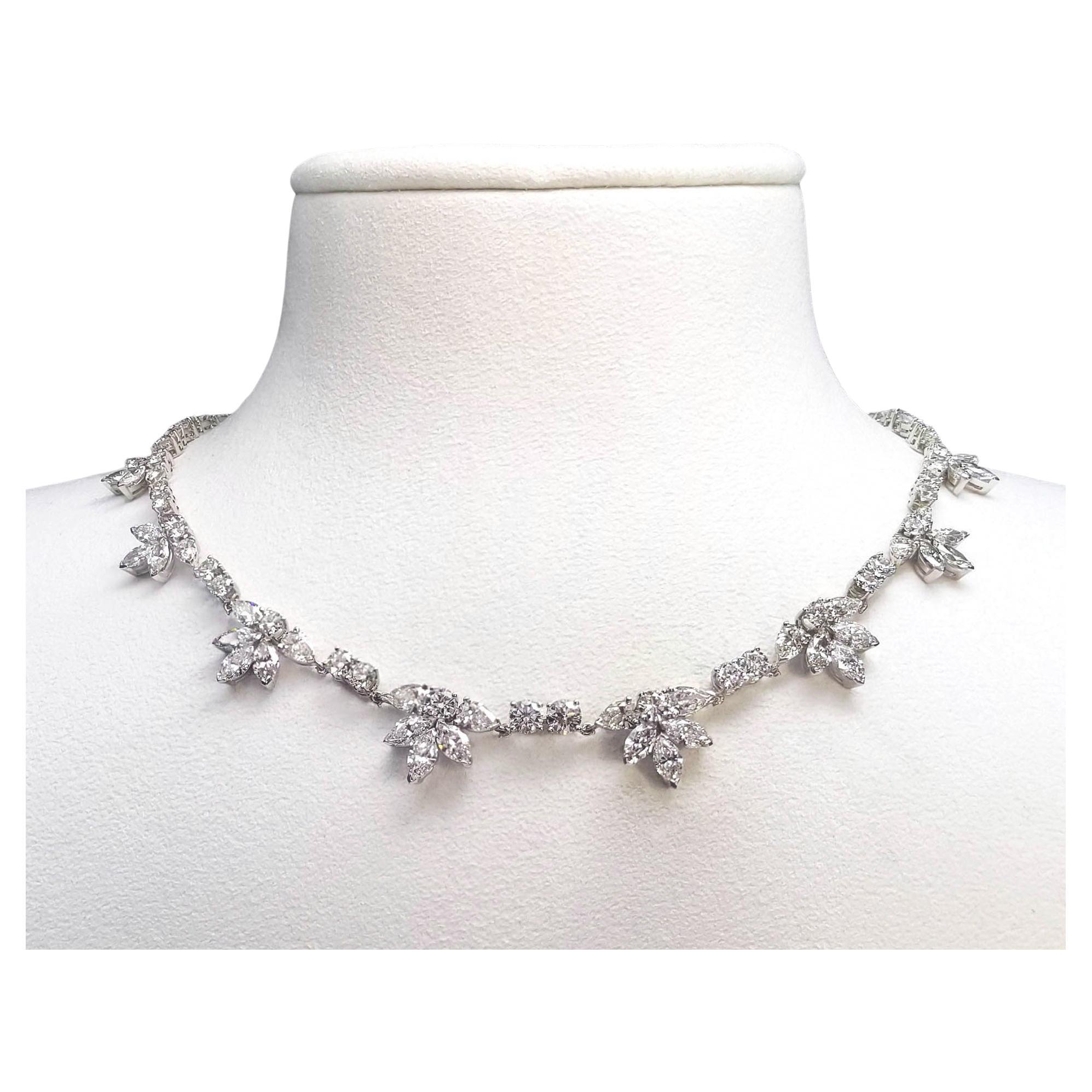 SCARSELLI Diamant-Halskette aus Platin im Angebot