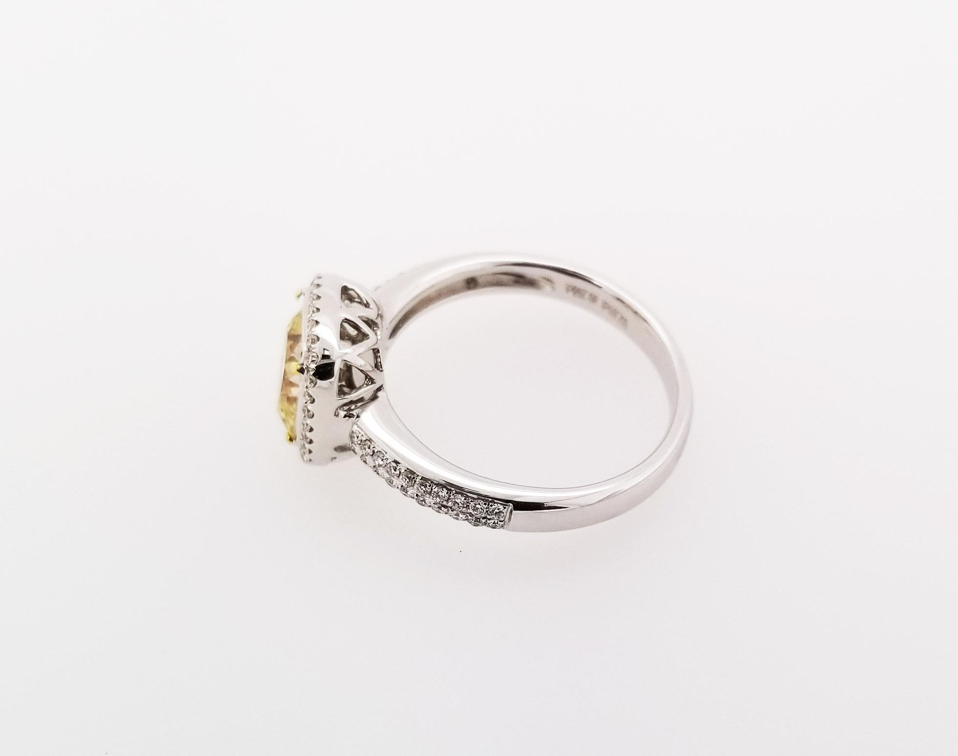 Scarselli Verlobungsring, GIA-zertifizierter 2 Karat Fancy Hellgelber SI1 Diamant (Zeitgenössisch)