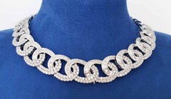 Scarselli Cuban Diamond Link Necklace 54.50 Carats