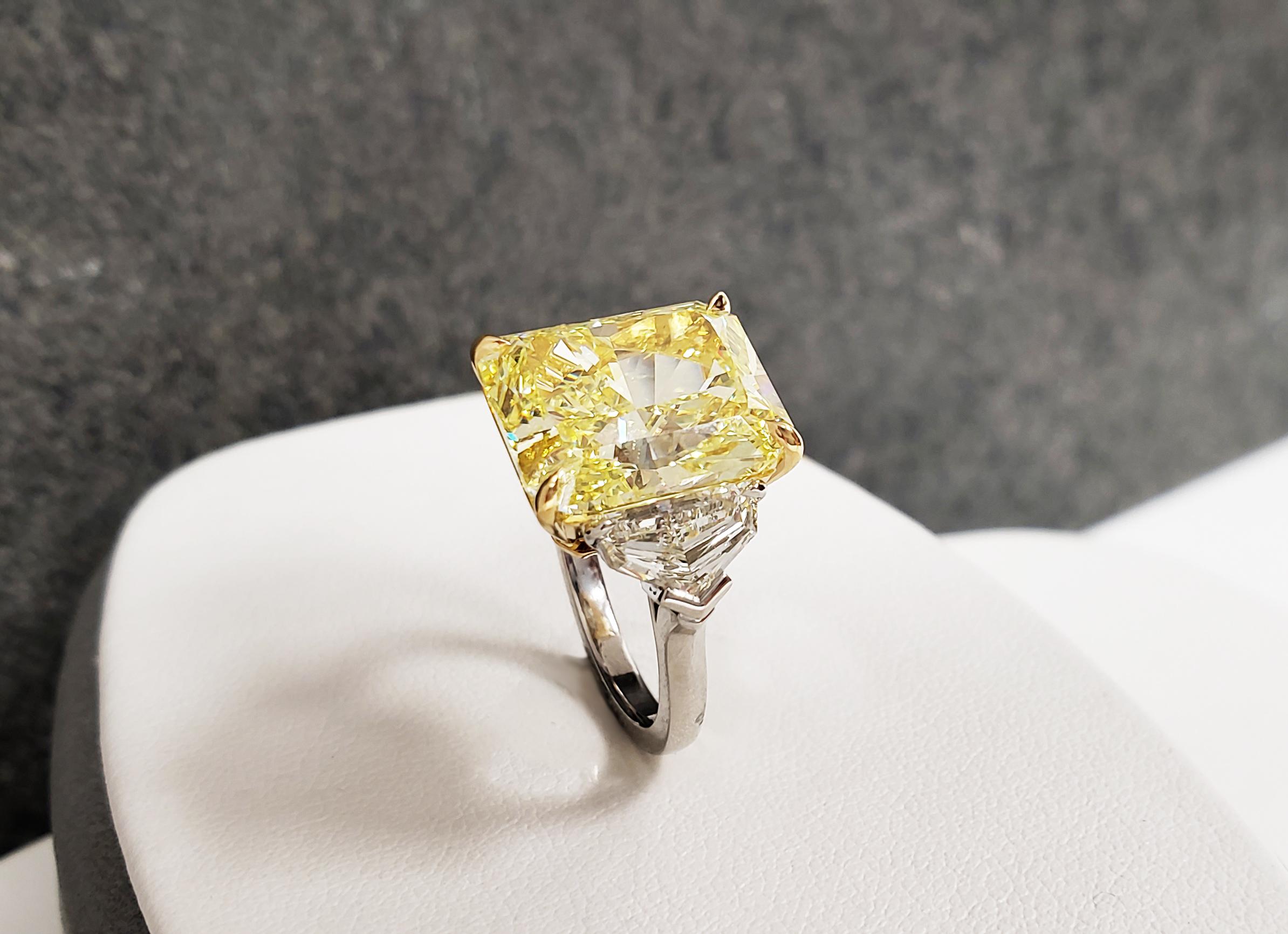 10 carat yellow diamond ring