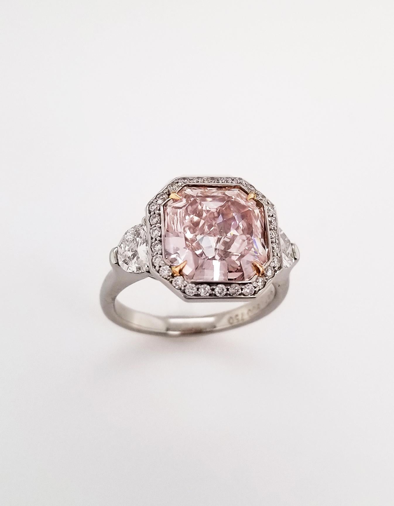 4 carat pink diamond ring