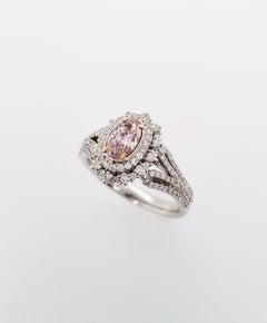 Scarselli Vintage Ring 0.48 Fancy Light Pink GIA Certified