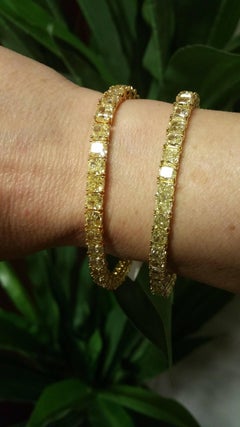 Scarselli Yellow Diamond Line Bracelet 26.75 Carat