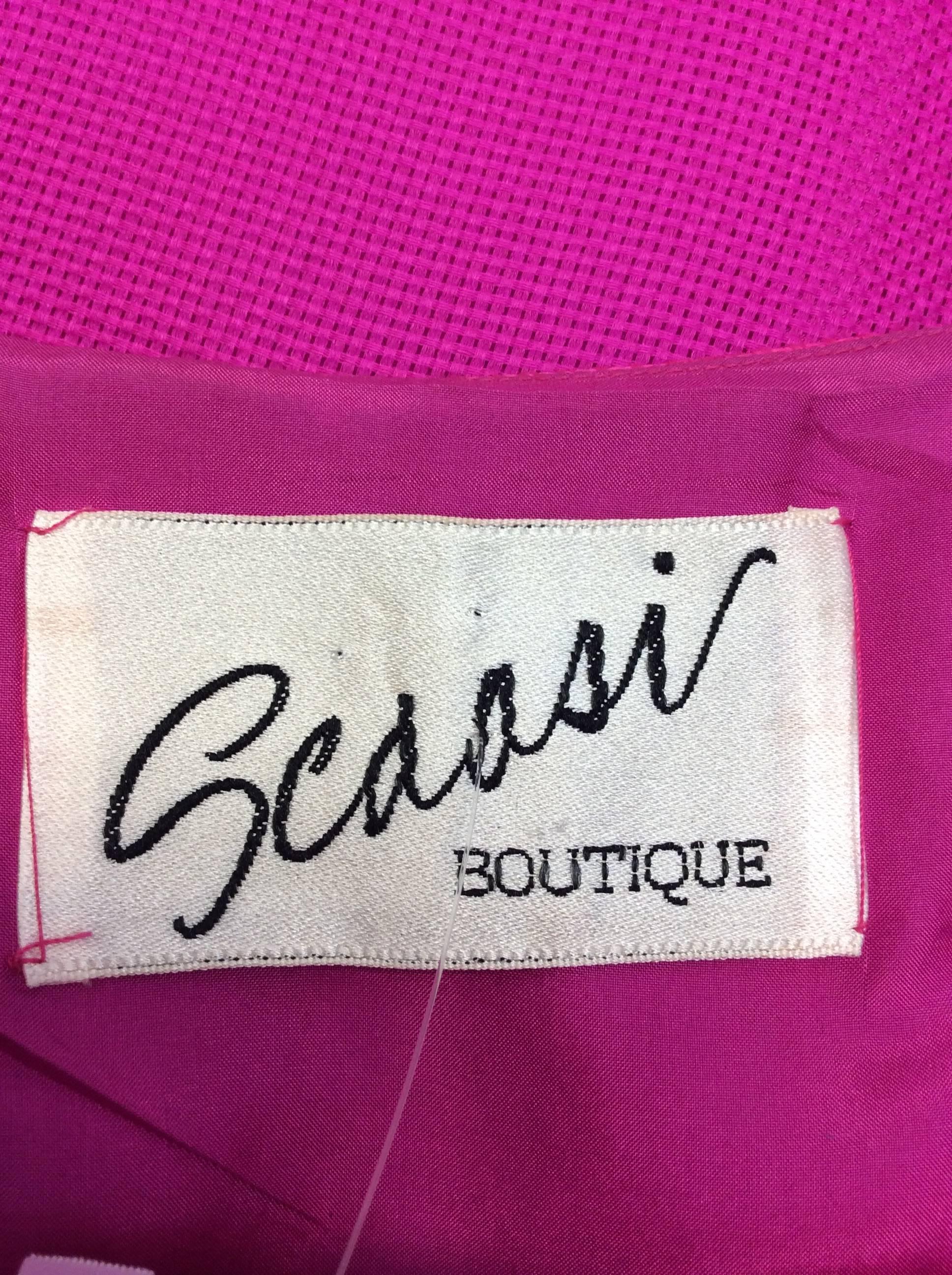 Scassi Vintage Fuchsia Formal Gown For Sale 2