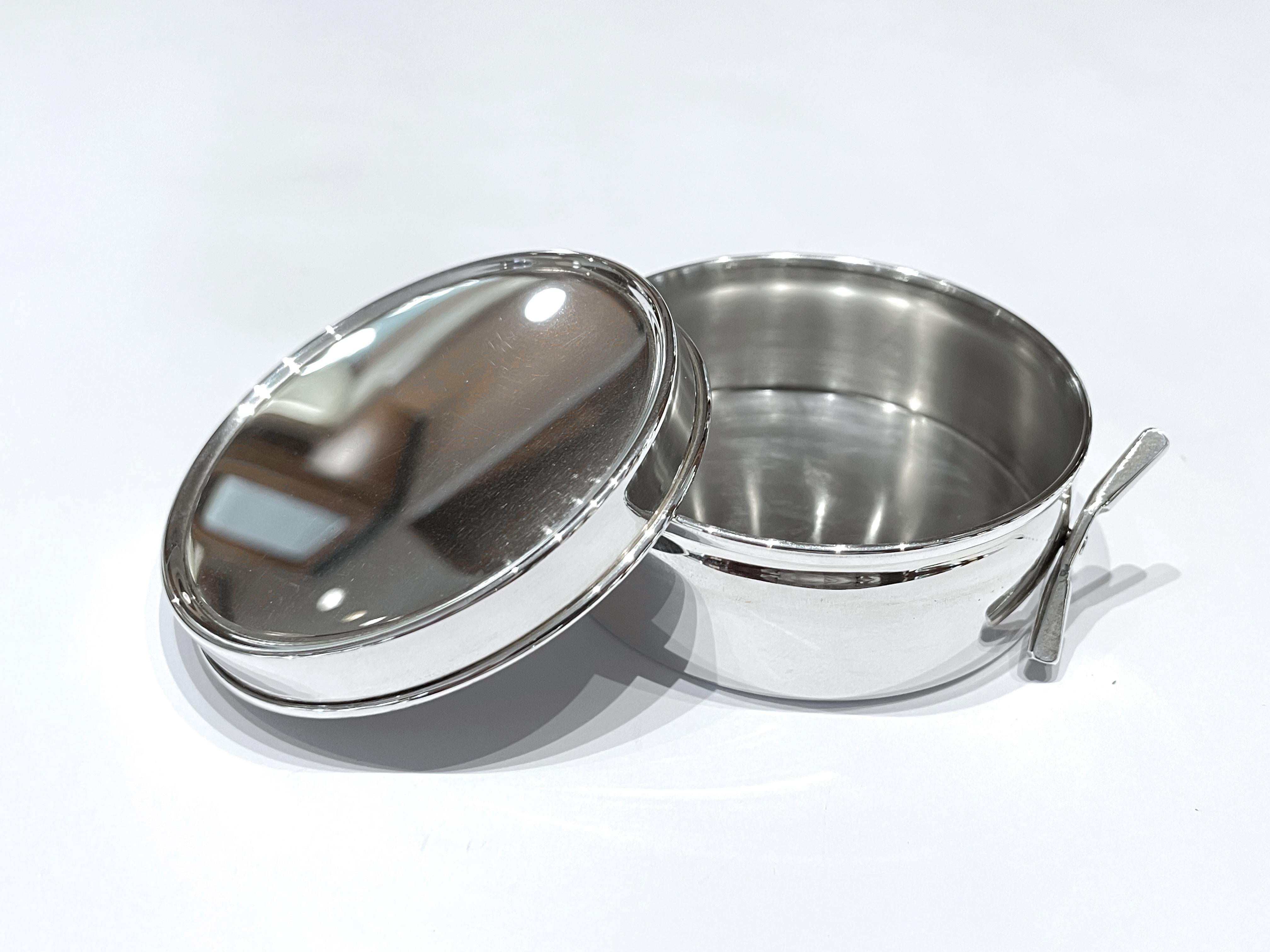925 sterling silver shoe cream holder shaped box For Sale 7