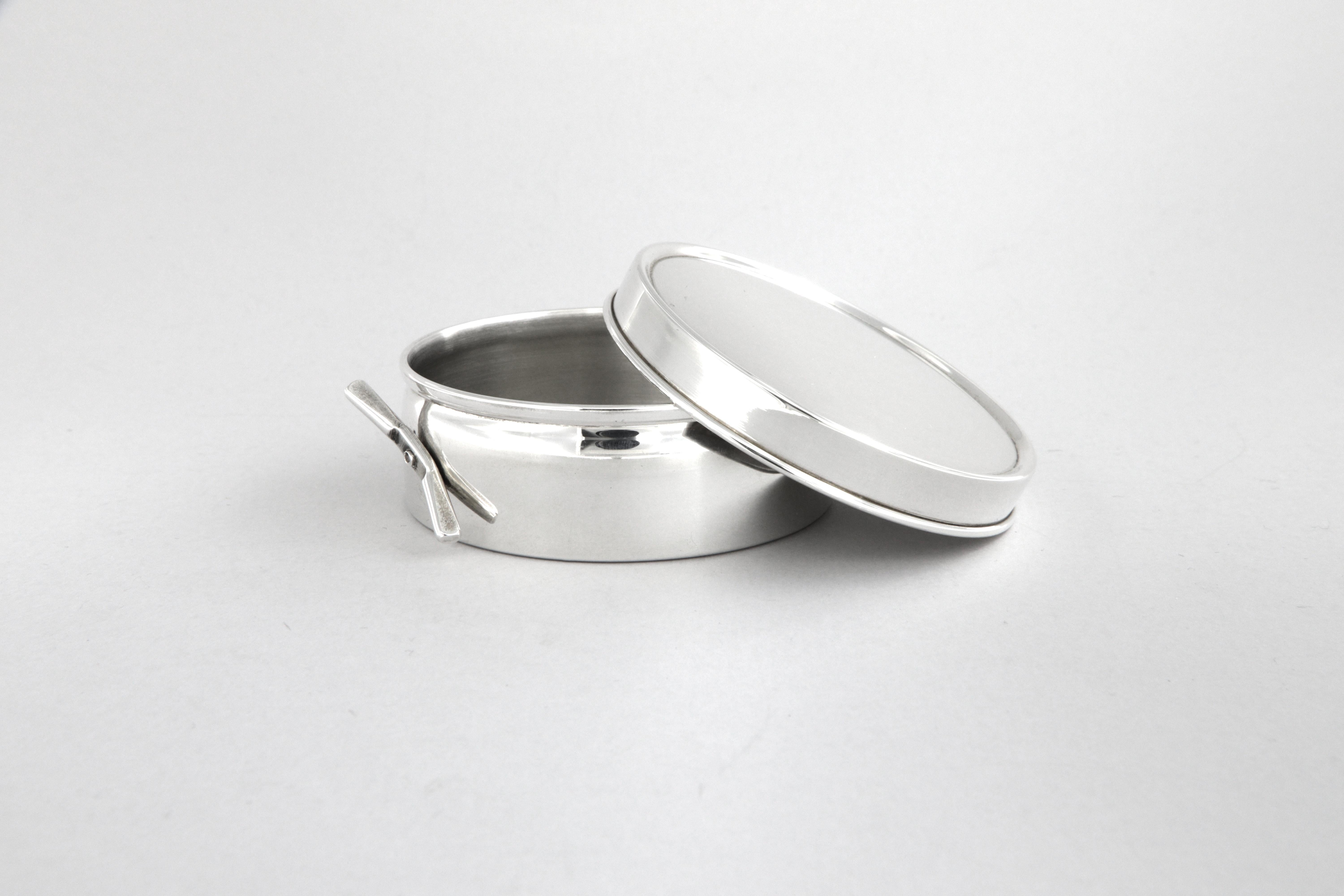 925 sterling silver shoe cream holder shaped box For Sale 8