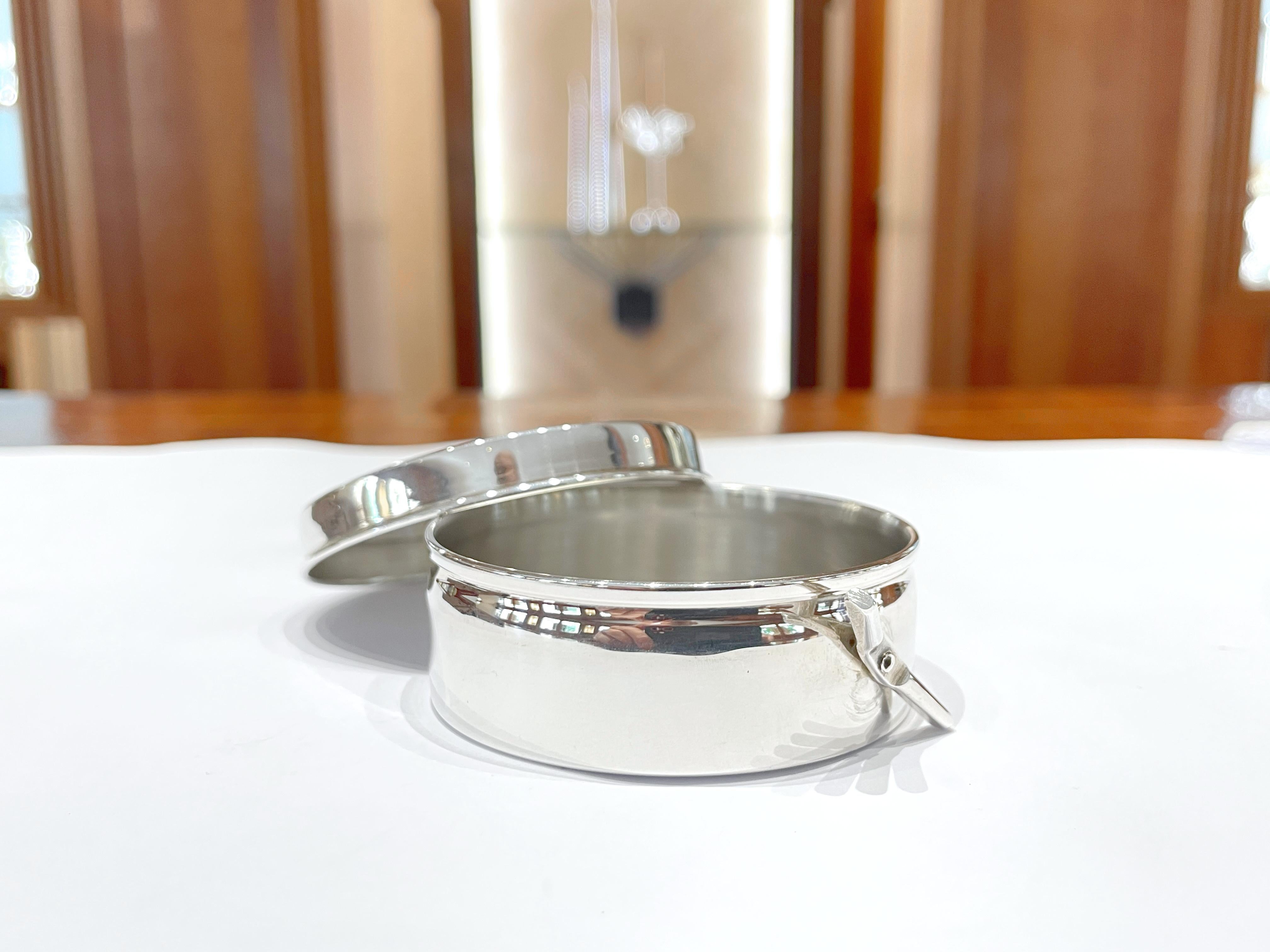 925 sterling silver shoe cream holder shaped box For Sale 4