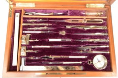 Wooden compass box with rosewood veneer circa 1870s
