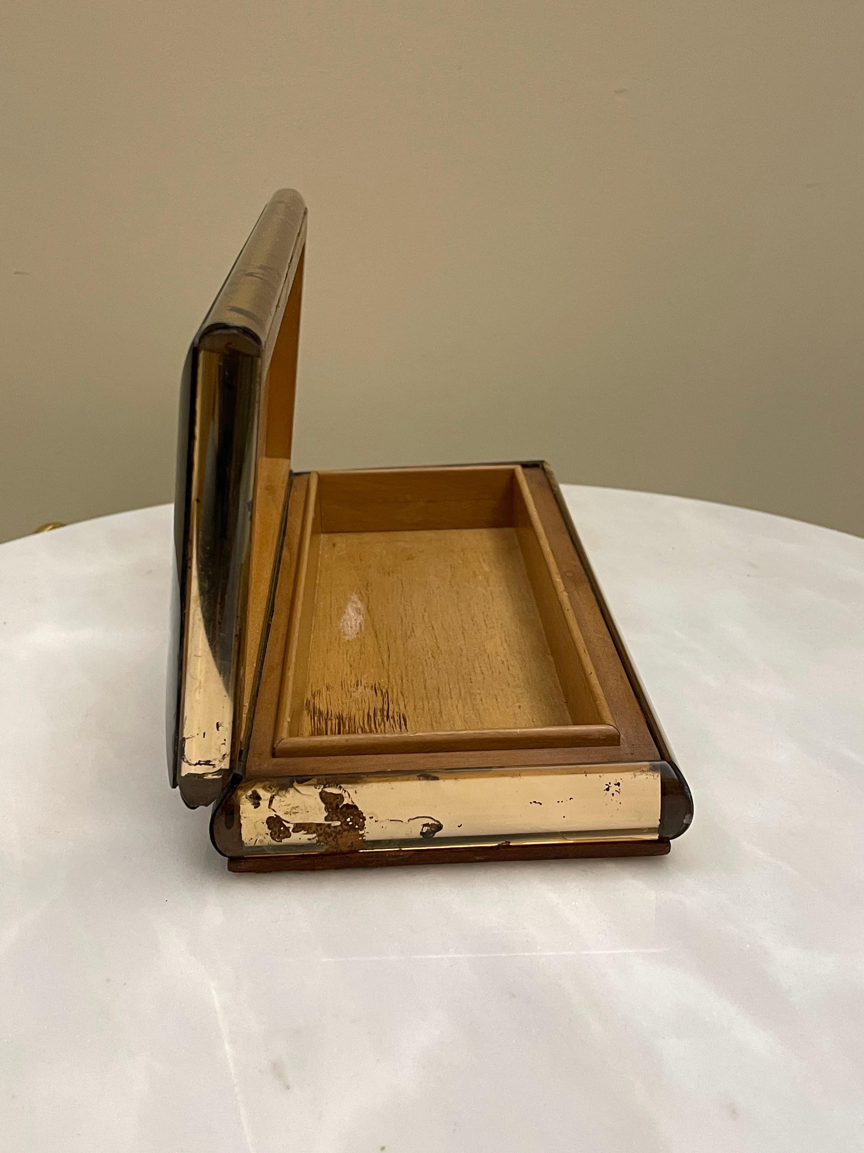 Caja de cristal de los años 1940-1950 atribuida a Luigi Brusotti en venta 10
