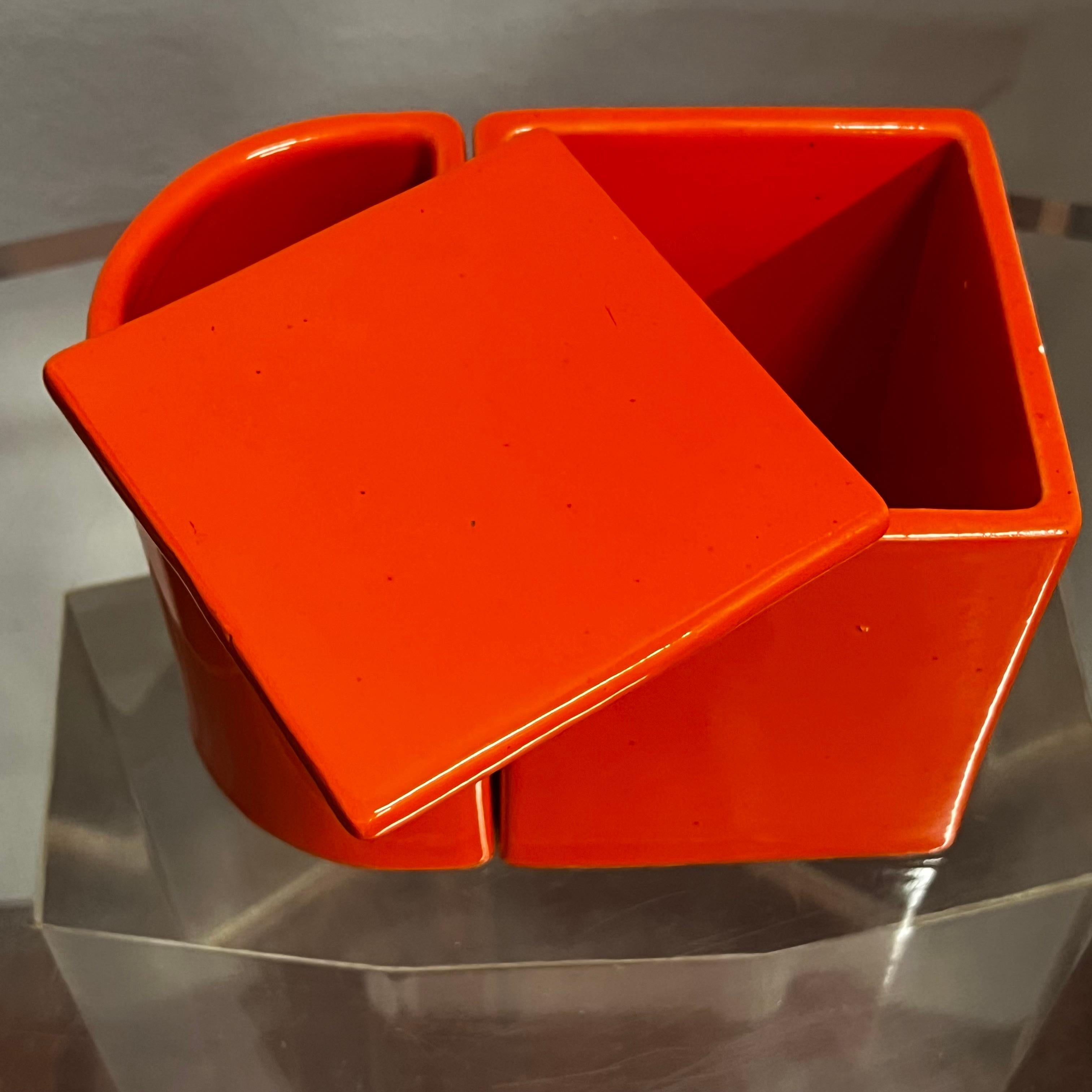 Italian Scatola Grande in Ceramica - Produzione Gabbianelli - Italia - Anni '70 in vendita