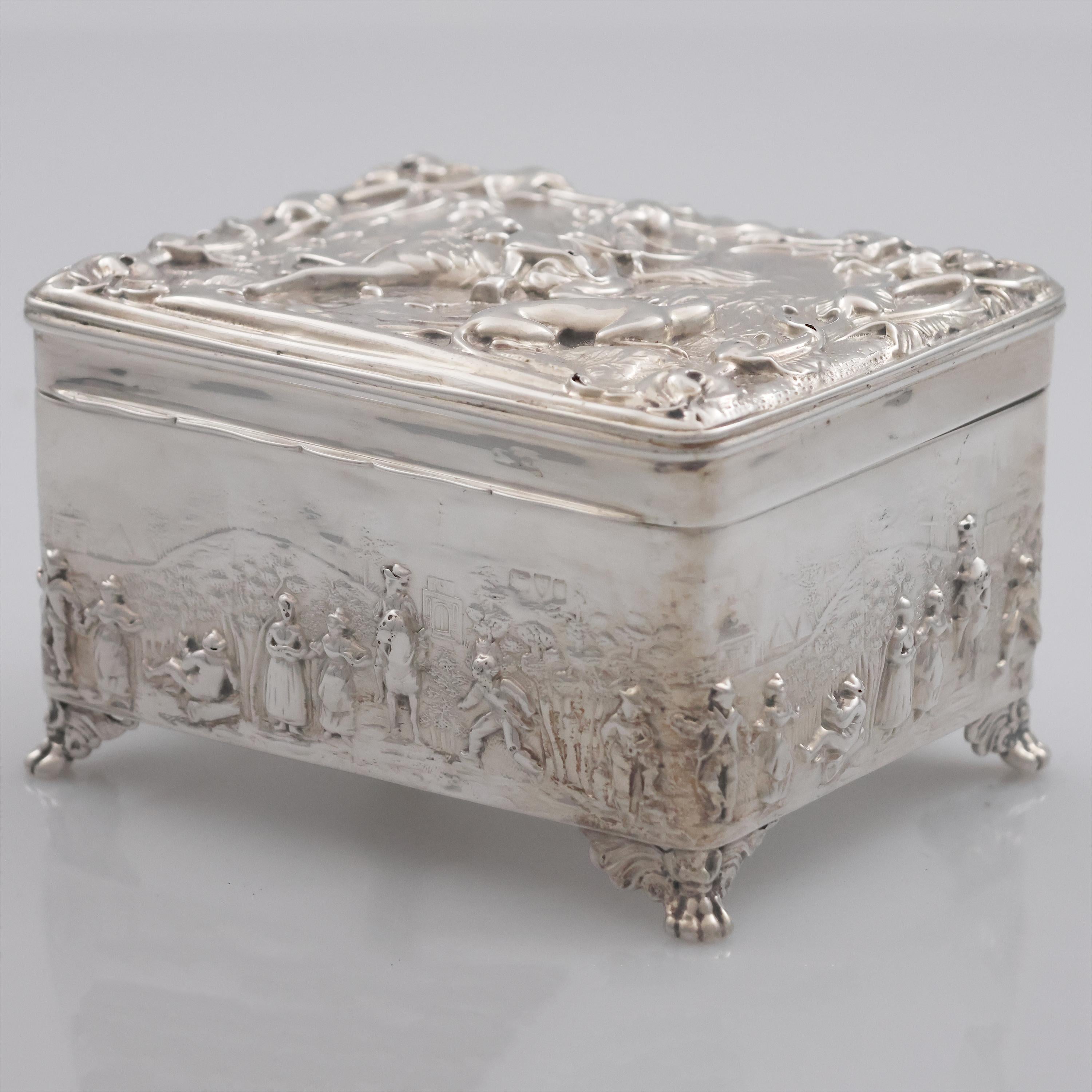 Scatola in argento sterling Regina Vittoria, Chester, 1890-1899 1
