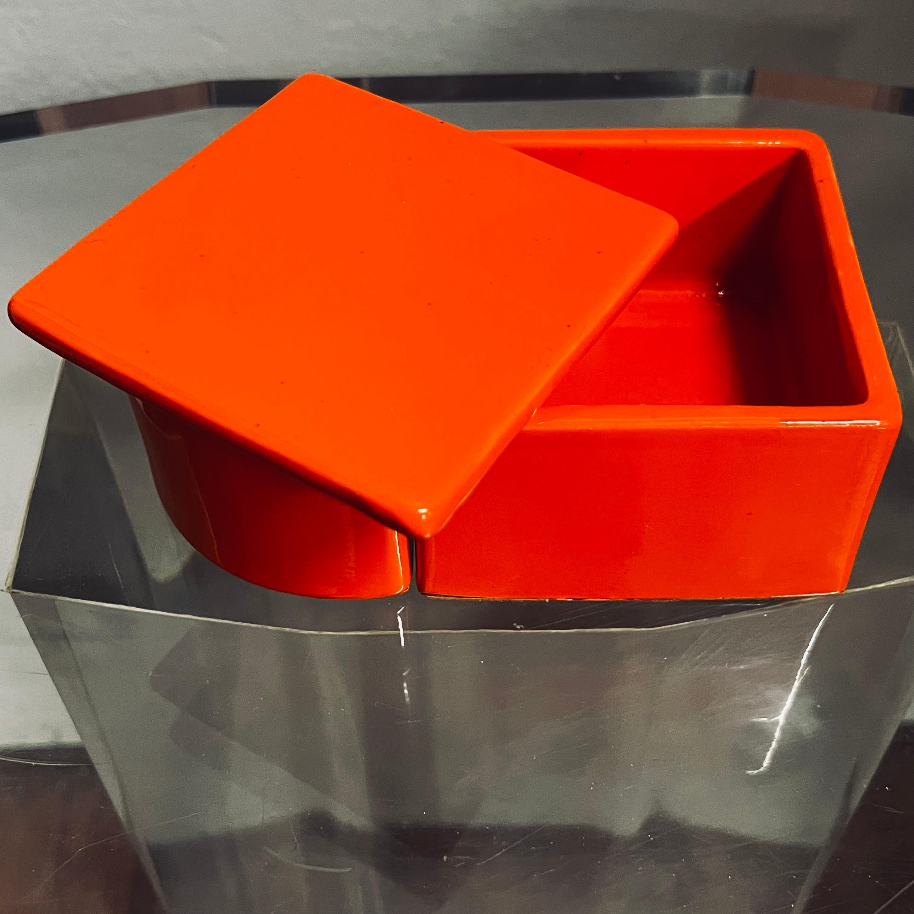 Italian Ceramic Box - Gabbianelli Production - Italy - 1970s For Sale